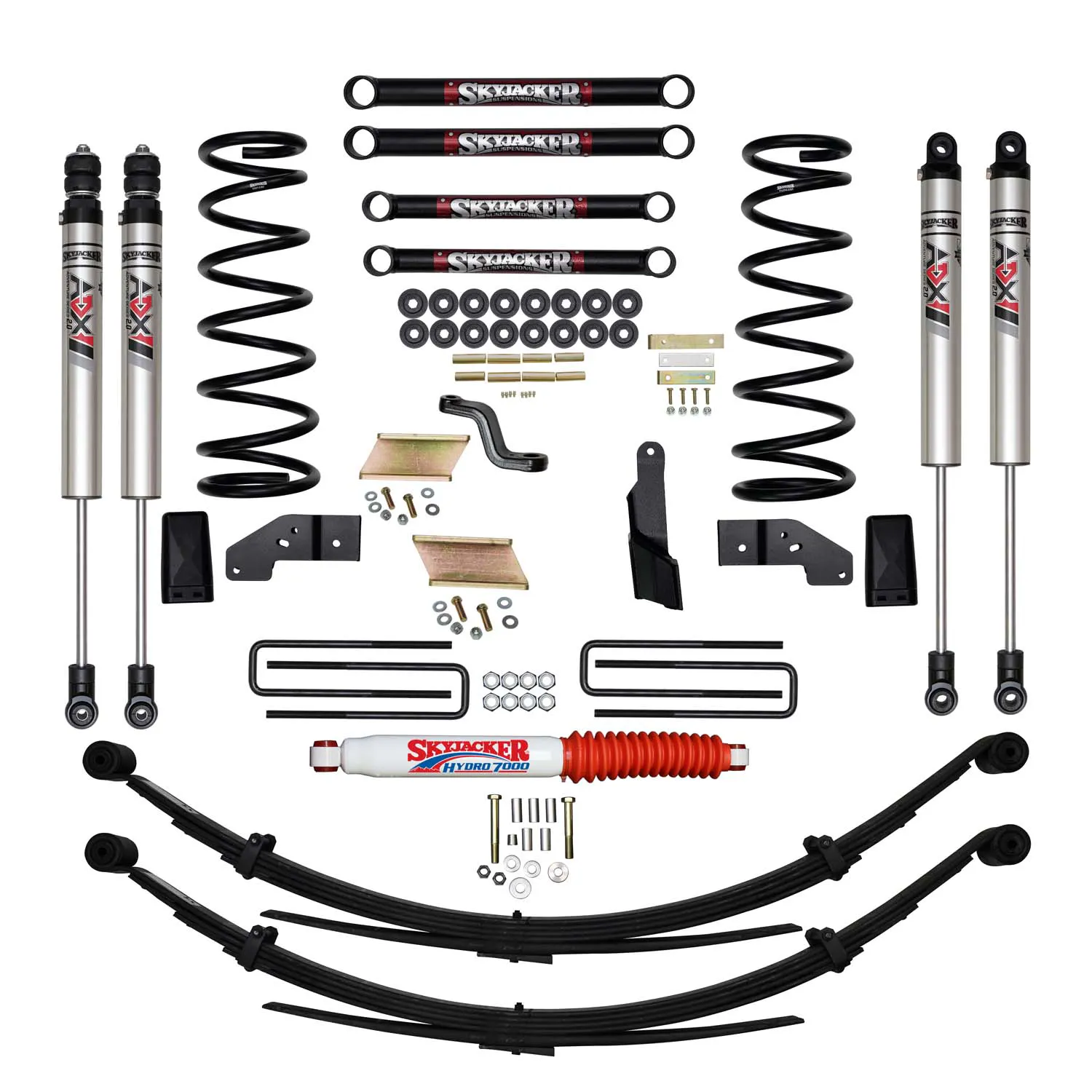 Skyjacker 5 in. Suspension Lift Kit With ADX M2.0 Aluminum Monotube Shocks.
