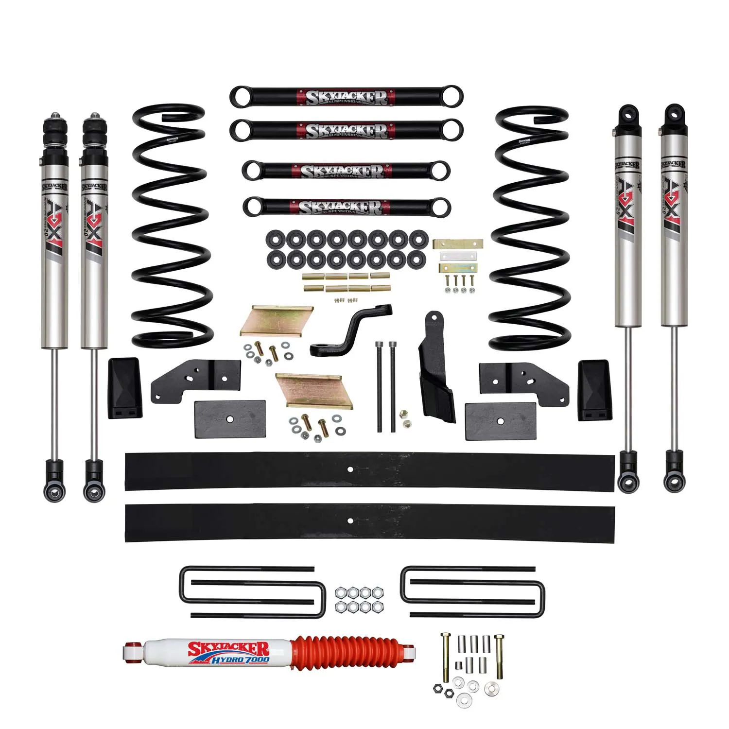 Skyjacker 5 in. Suspension Lift Kit With ADX M2.0 Aluminum Monotube Shocks.