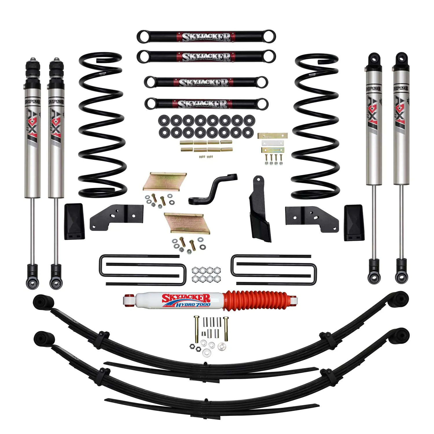 Skyjacker 5 in. Suspension Lift Kit With ADX M2.0 Aluminum Monotube Shocks.