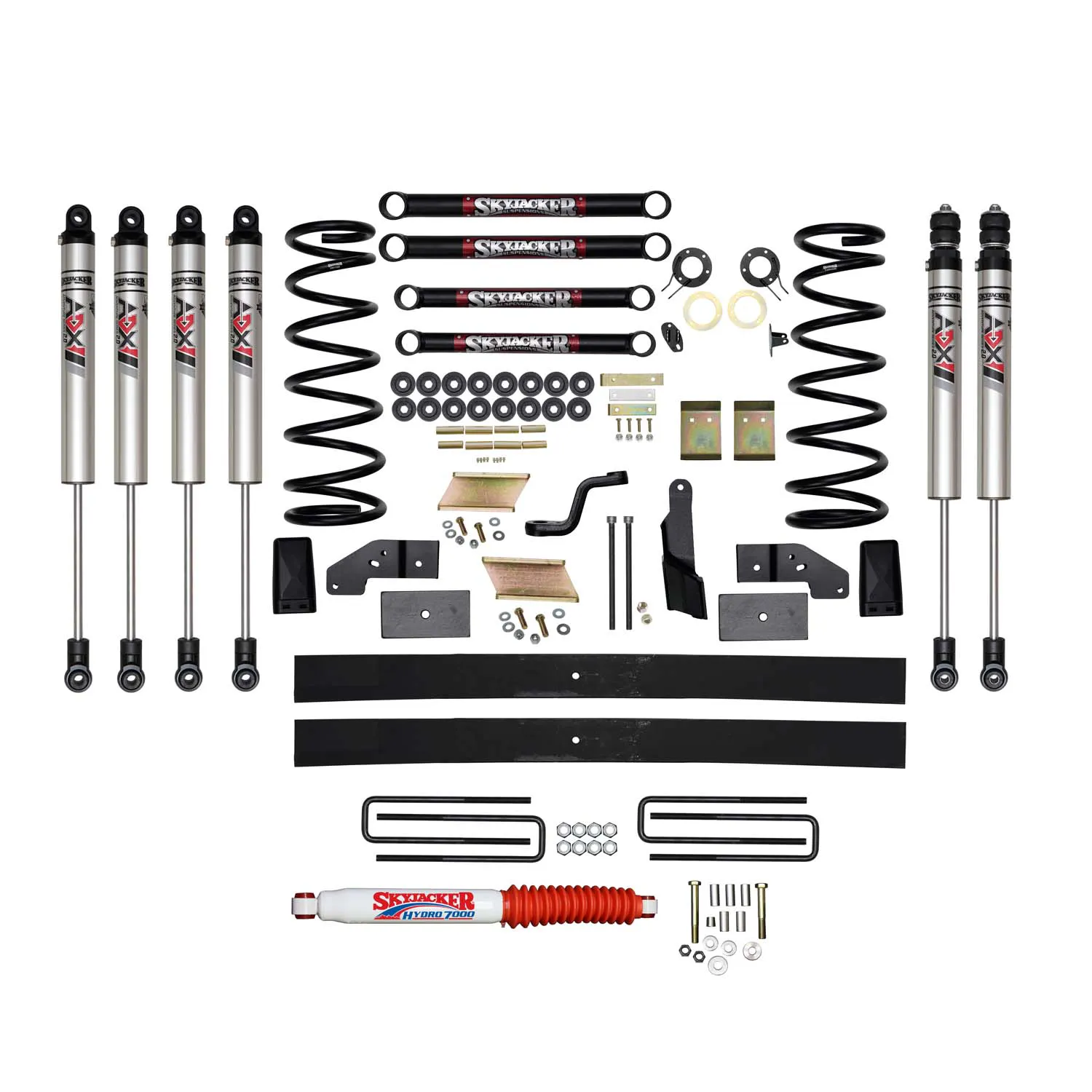 Skyjacker 5 in. Suspension Lift Kit With ADX M2.0 Aluminum Monotube Shocks.