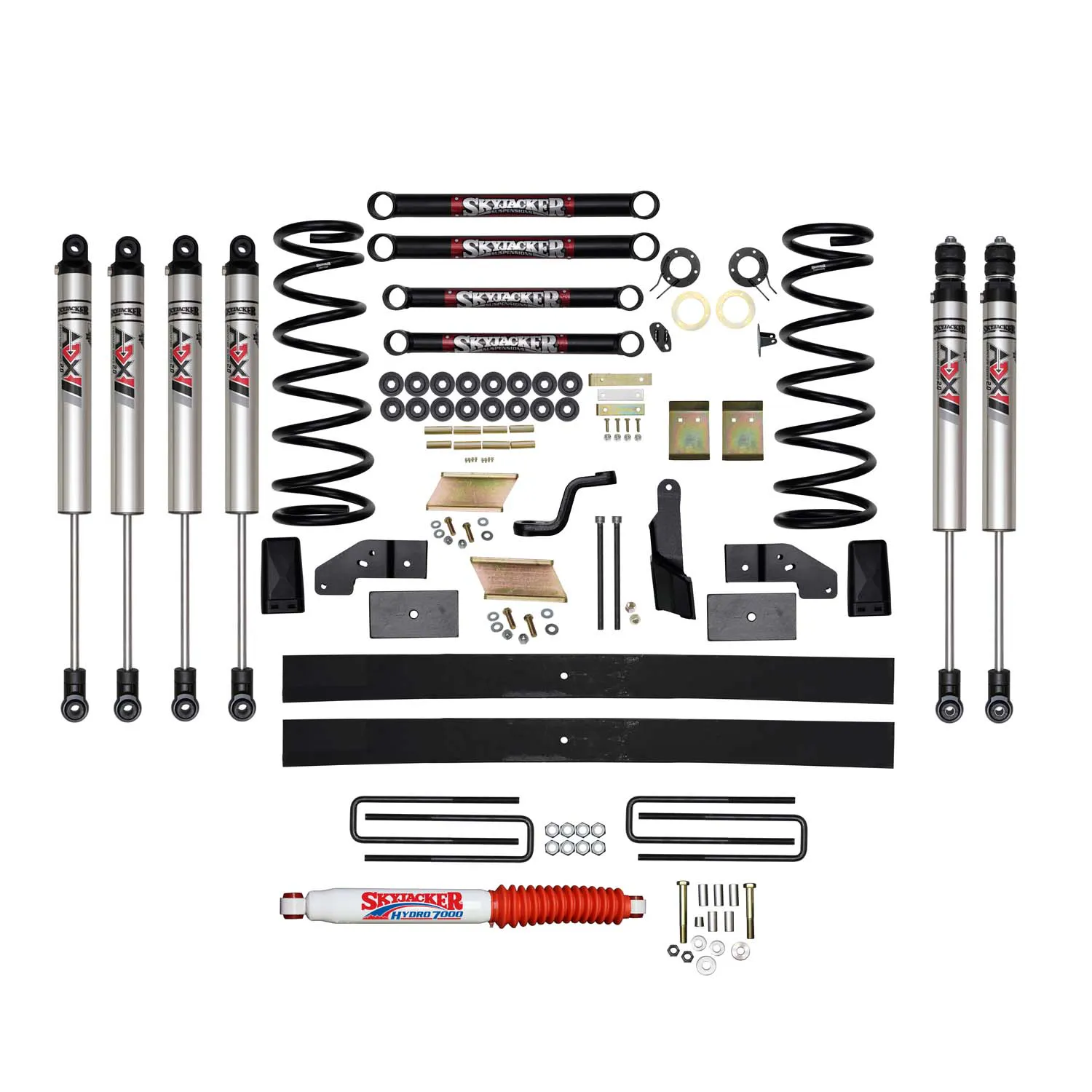 Skyjacker 5 in. Suspension Lift Kit With ADX M2.0 Aluminum Monotube Shocks.