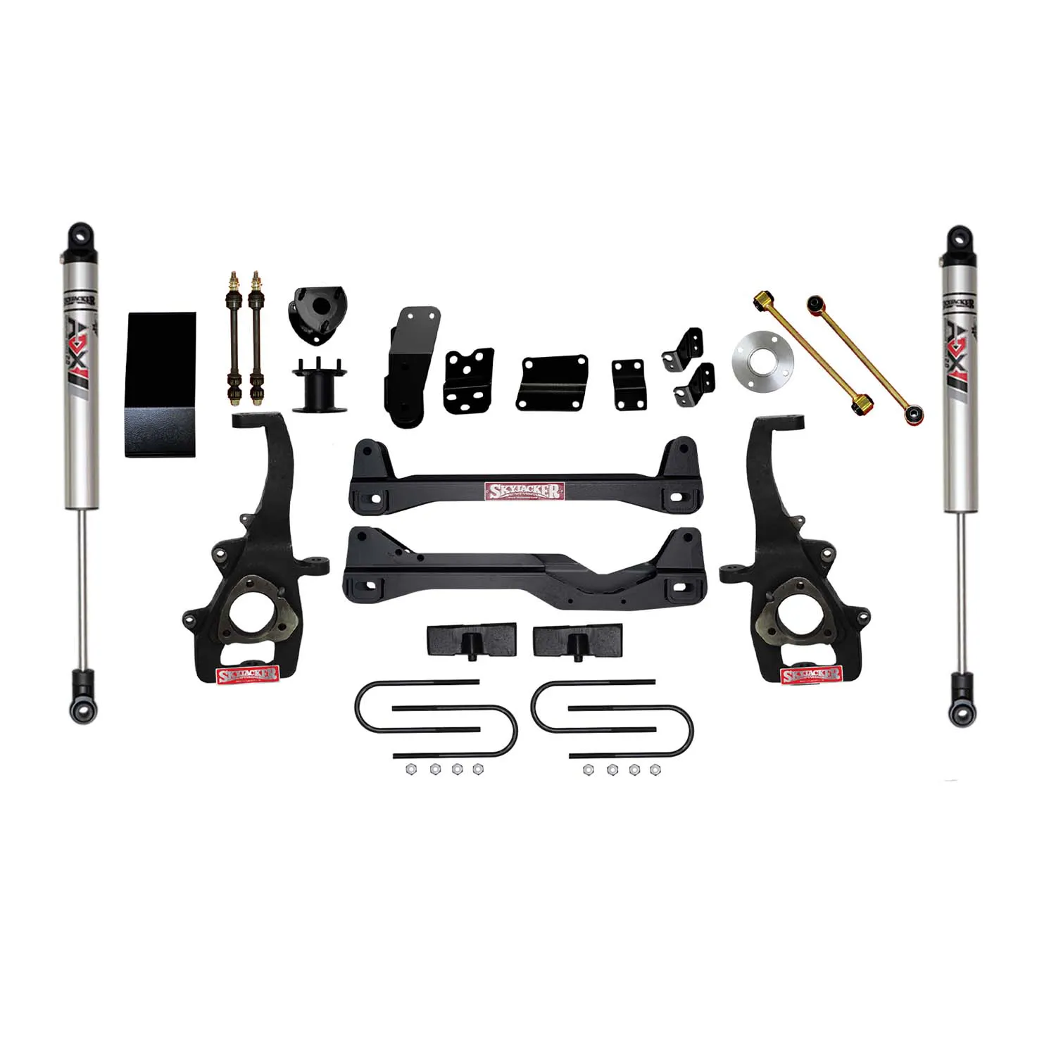 Skyjacker 4 in. Suspension Lift Kit With ADX M2.0 Aluminum Monotube Shocks.