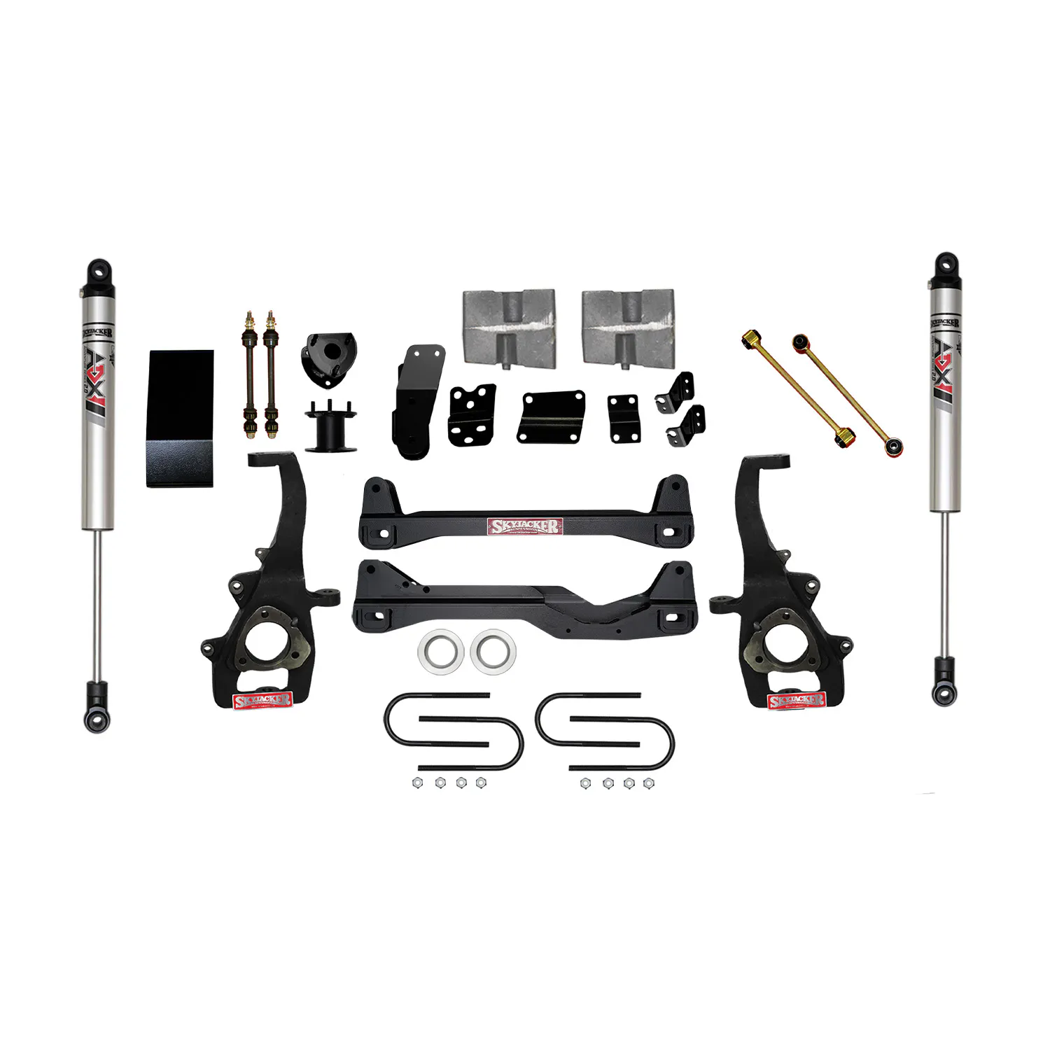 Skyjacker 6 in. Suspension Lift Kit With ADX M2.0 Aluminum Monotube Shocks.