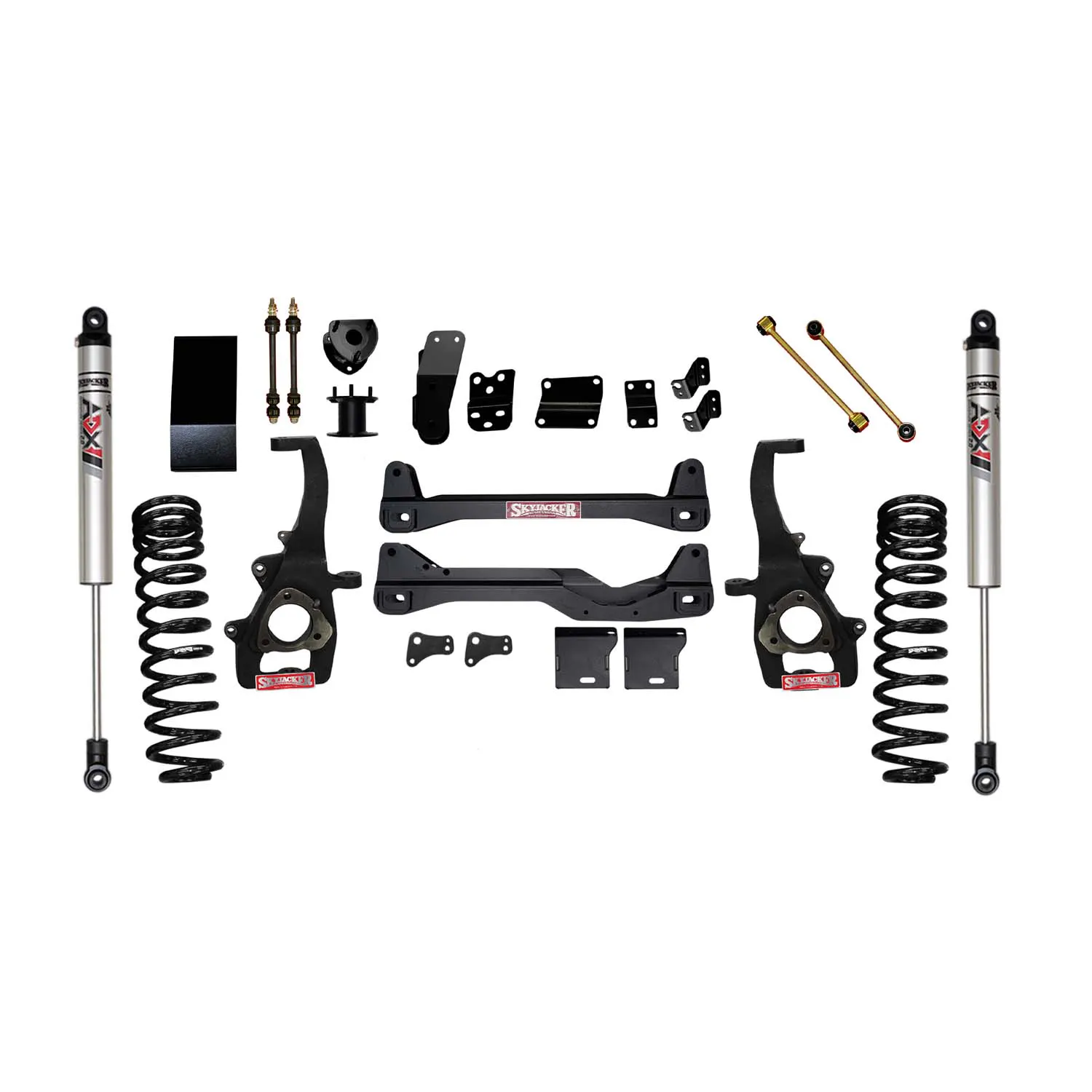 Skyjacker 4 in. Suspension Lift Kit With ADX M2.0 Aluminum Monotube Shocks.