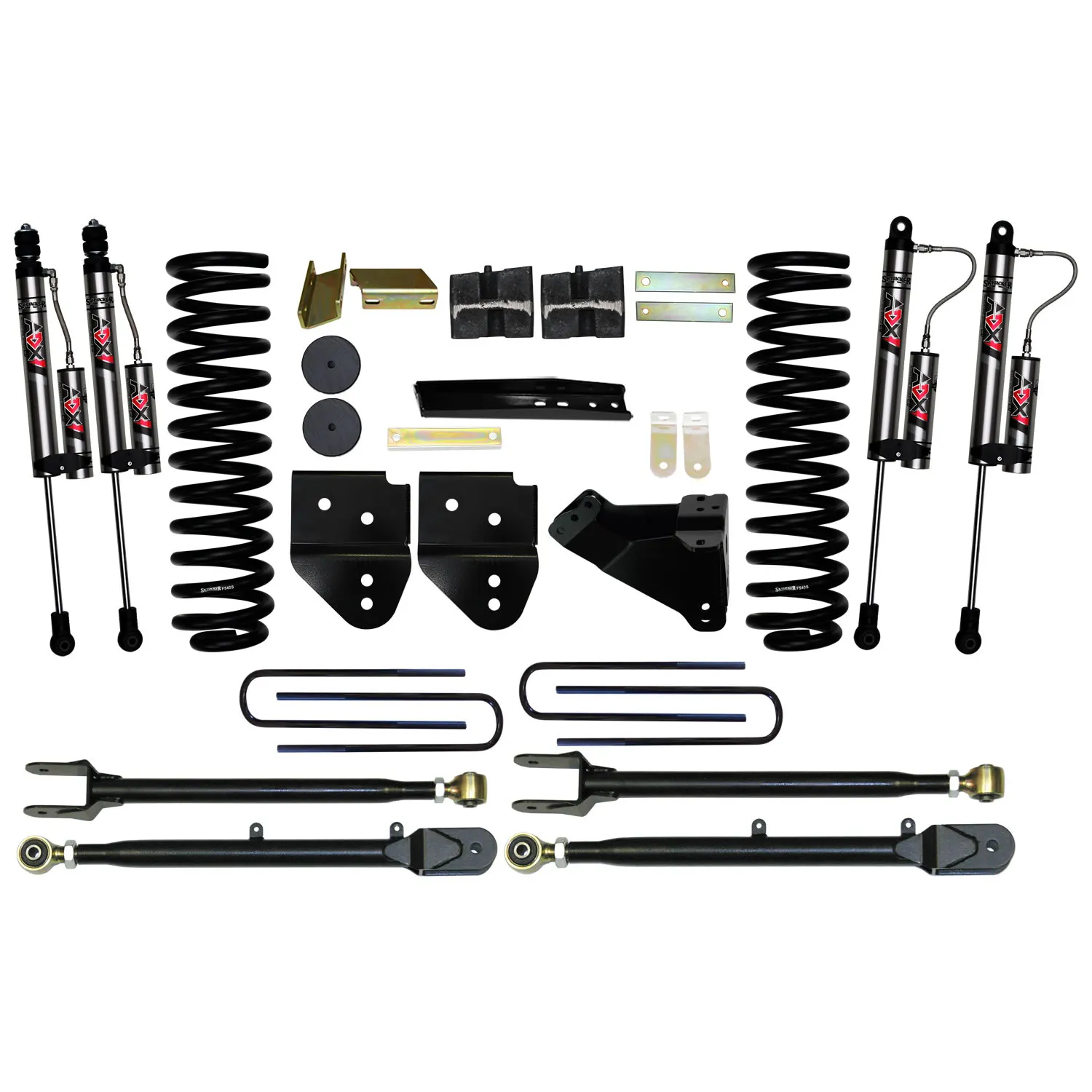 Skyjacker 4 in. Suspension Lift Kit With ADX 2.0 Remote Reservoir Monotube Shocks.