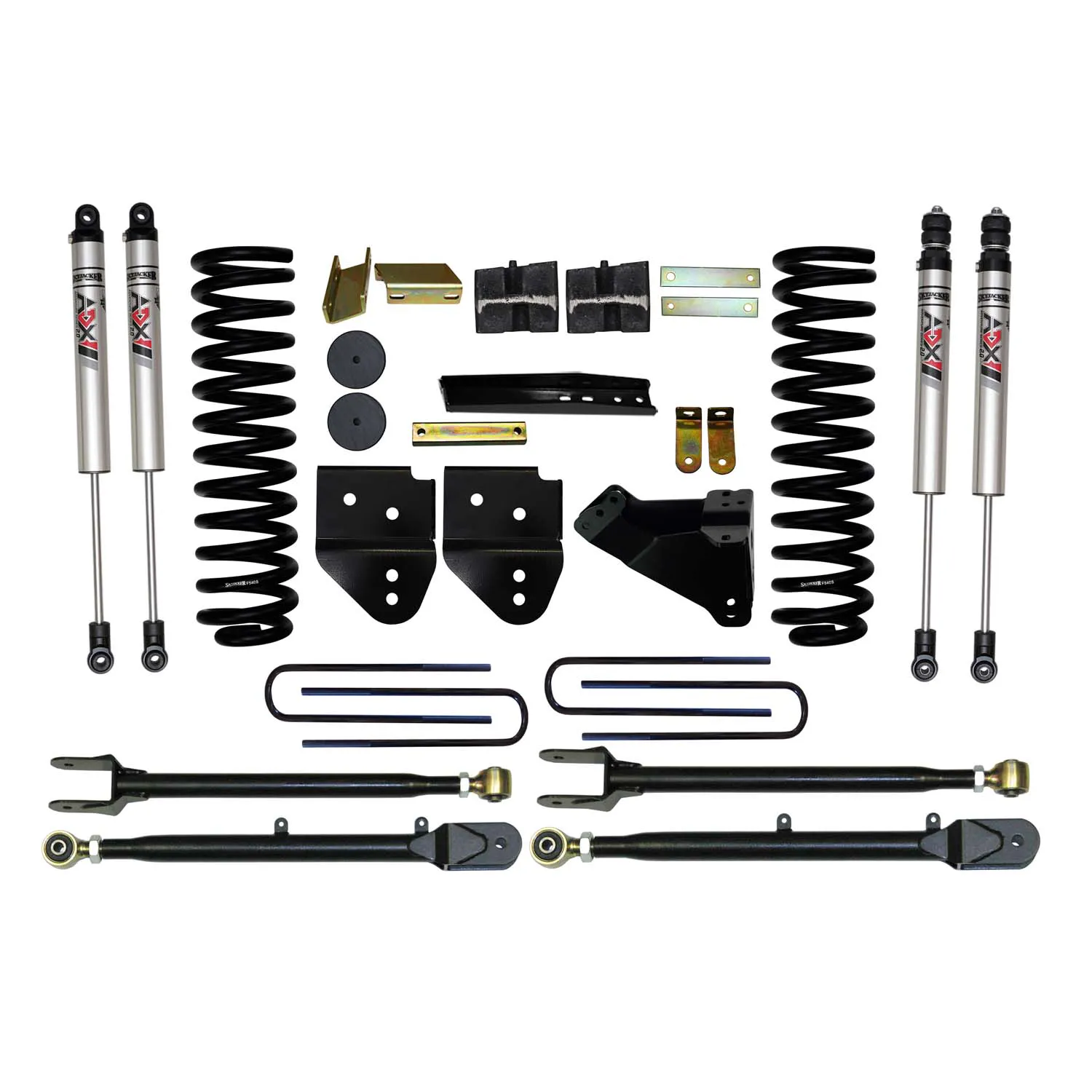 Skyjacker 4 in. Suspension Lift Kit With ADX M2.0 Aluminum Monotube Shocks.