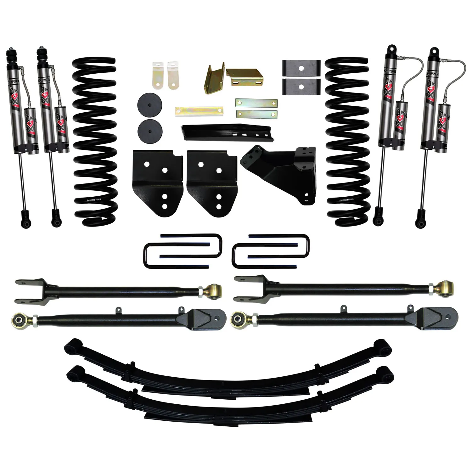 Skyjacker 4 in. Suspension Lift System With ADX 2.0 Remote Reservoir Monotube Shocks.