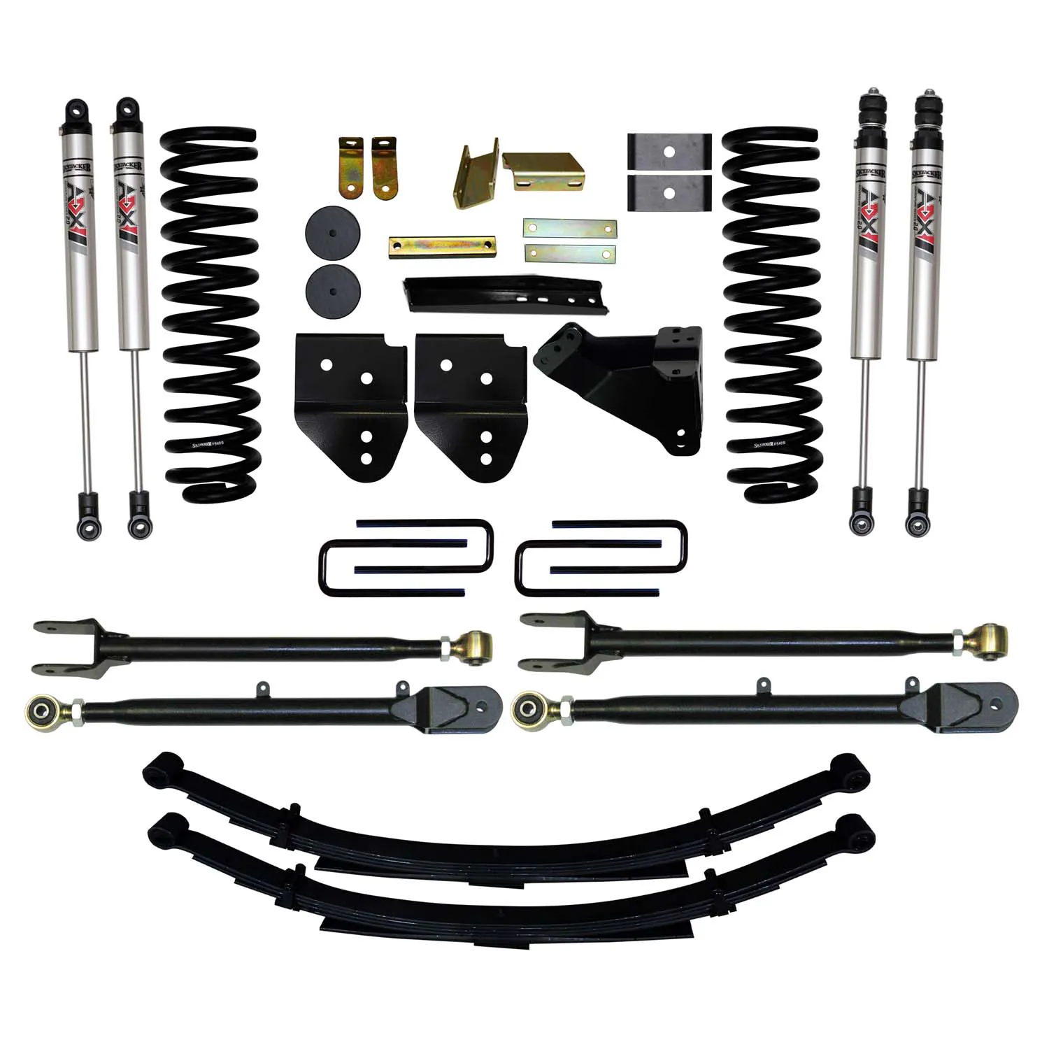 Skyjacker 4 in. Suspension Lift Kit With ADX M2.0 Aluminum Monotube Shocks.