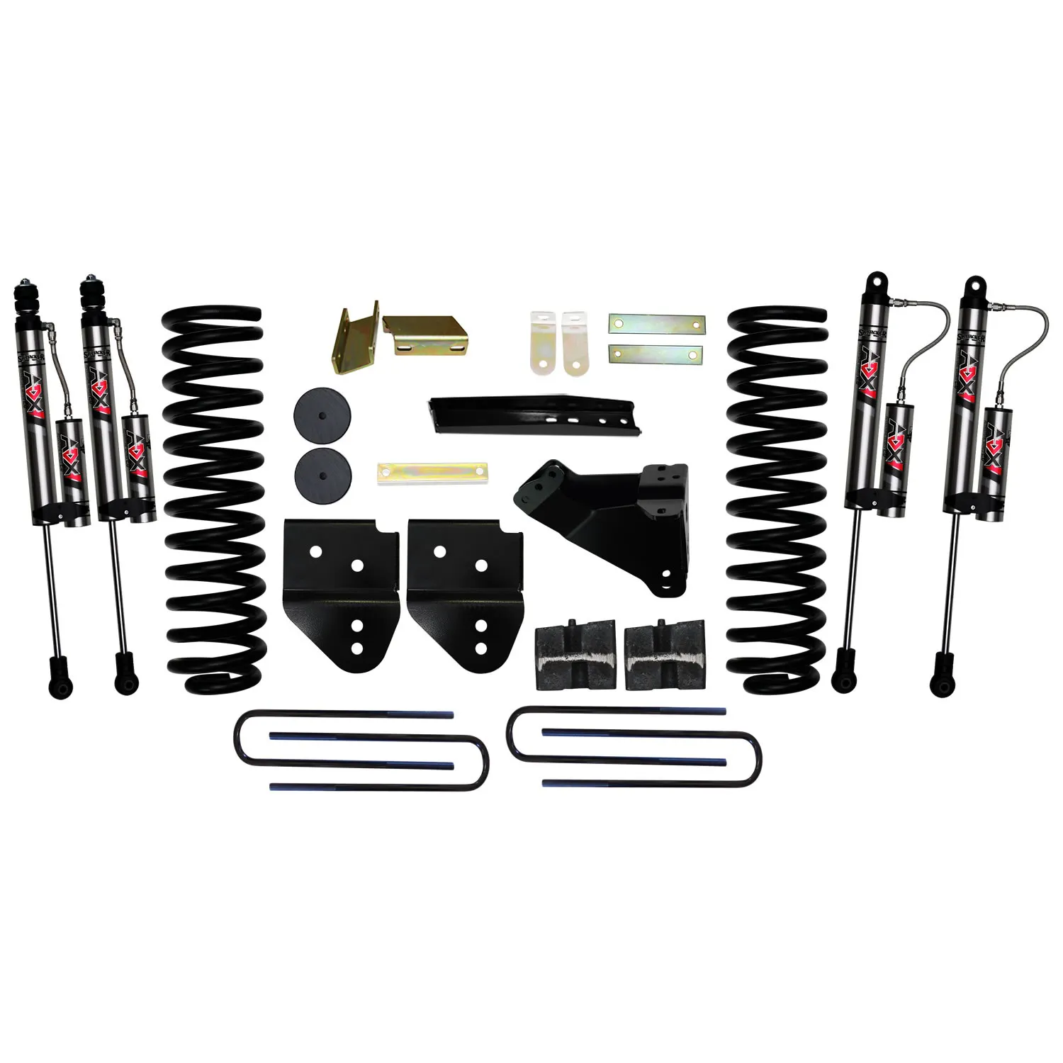 Skyjacker 4 in. Suspension Lift Kit With ADX 2.0 Remote Reservoir Monotube Shocks.
