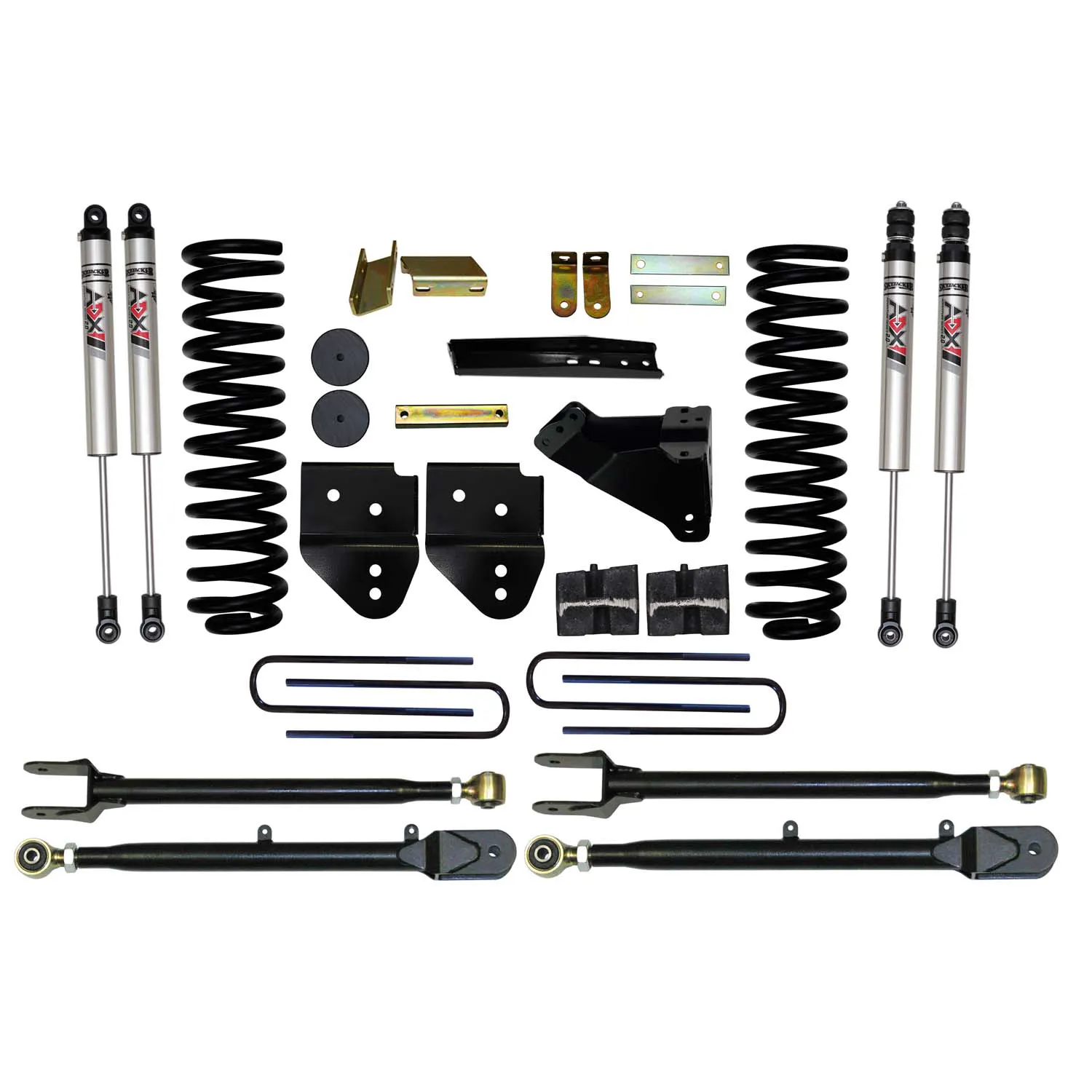 Skyjacker 4 in. Suspension Lift Kit With ADX M2.0 Aluminum Monotube Shocks.