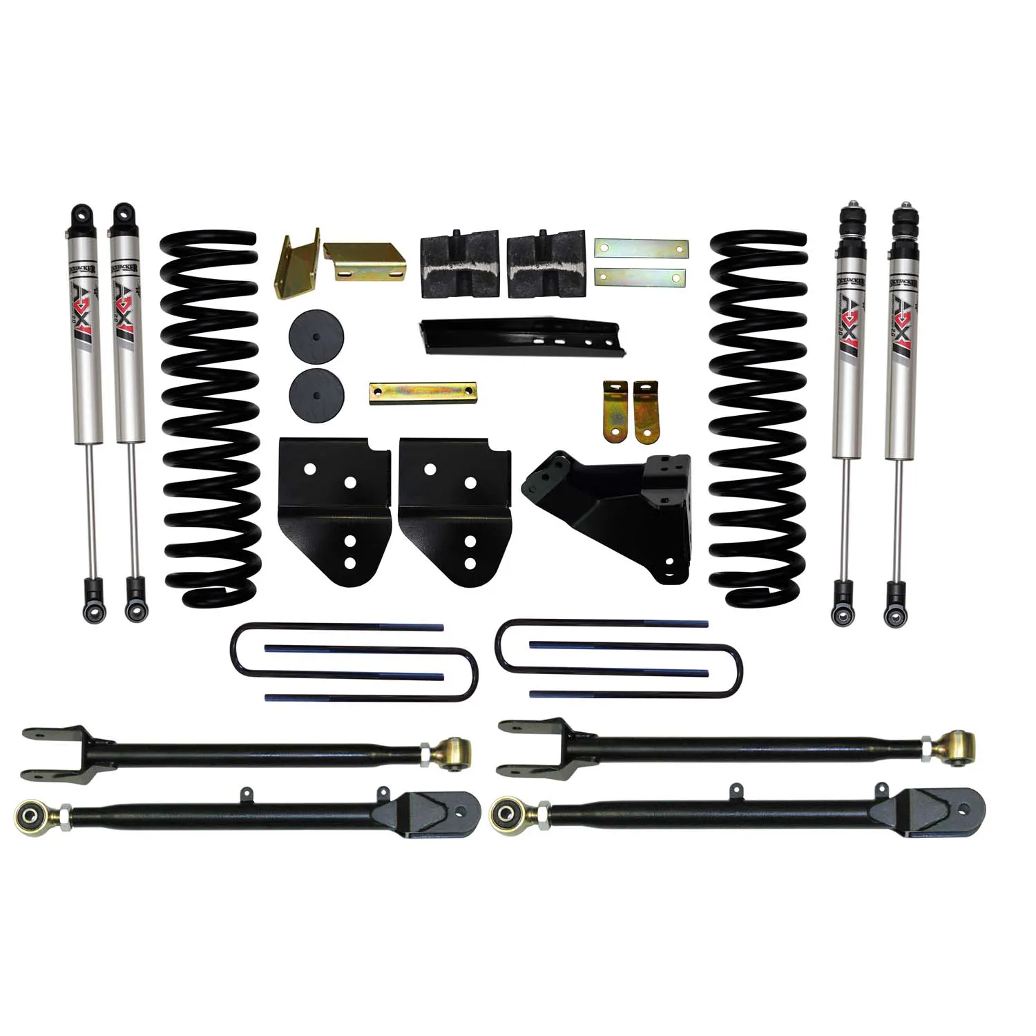 Skyjacker 4 in. Suspension Lift Kit With ADX M2.0 Aluminum Monotube Shocks.