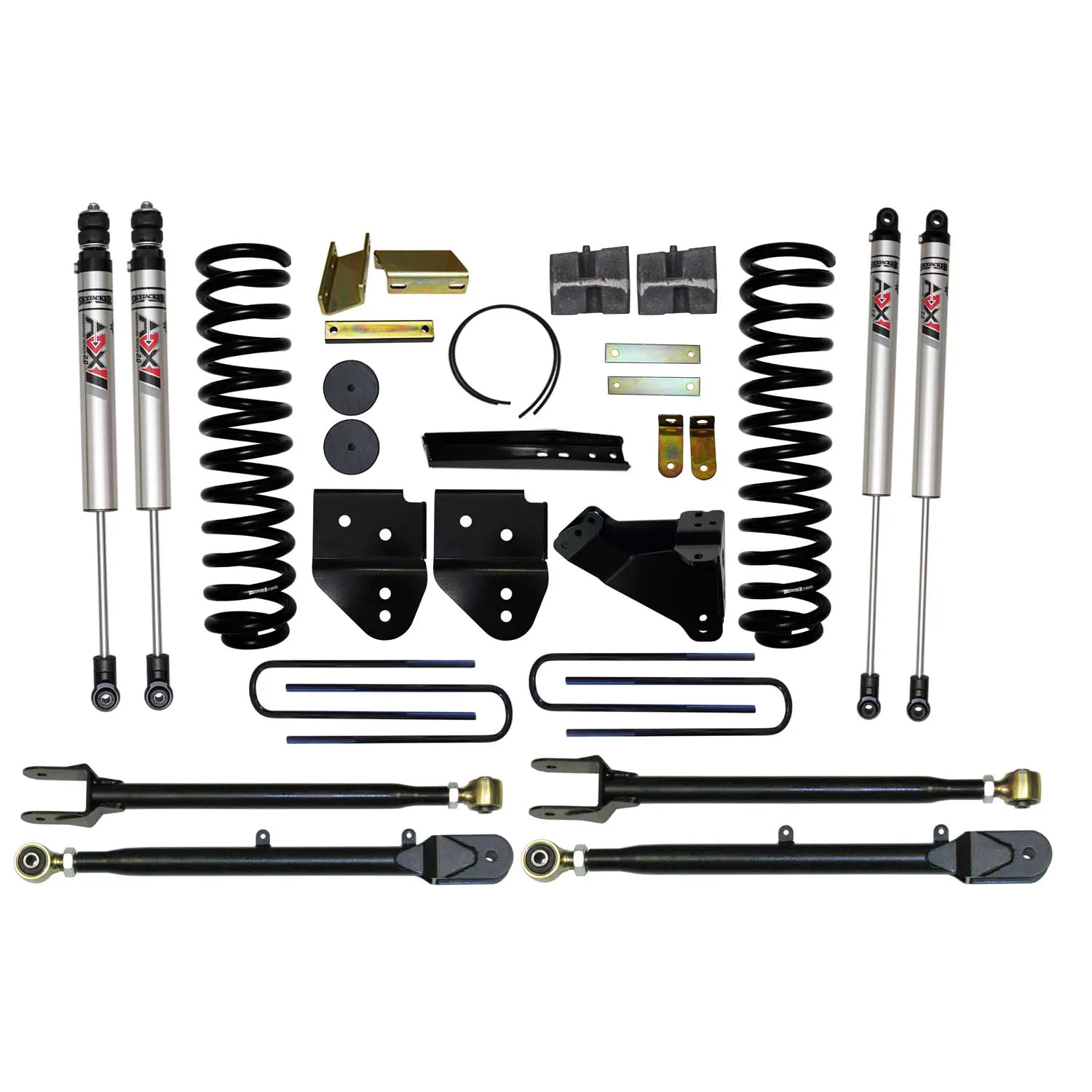 Skyjacker 6 in. Suspension Lift Kit With ADX M2.0 Aluminum Monotube Shocks.