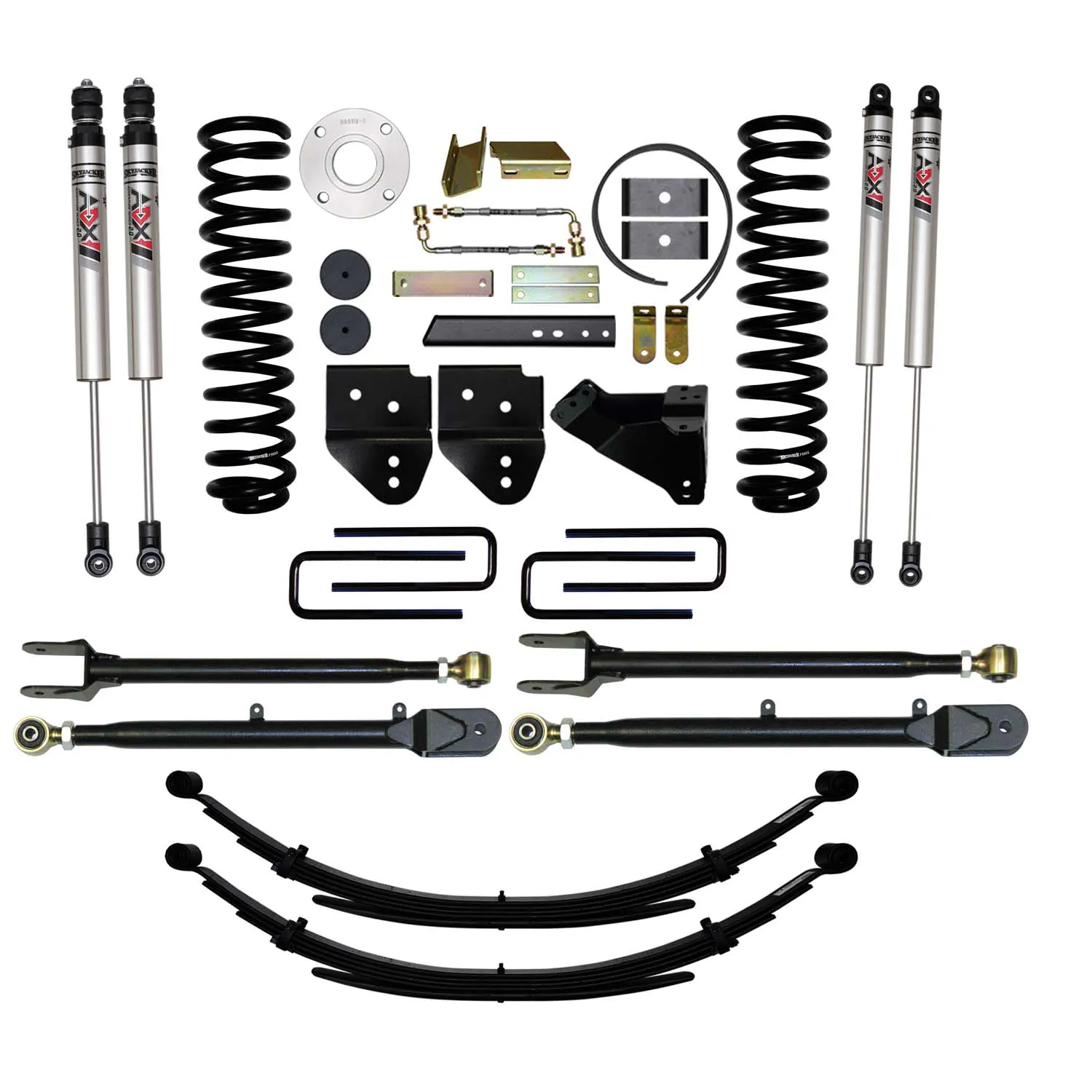 Skyjacker 6 in. Suspension Lift Kit With ADX M2.0 Aluminum Monotube Shocks.
