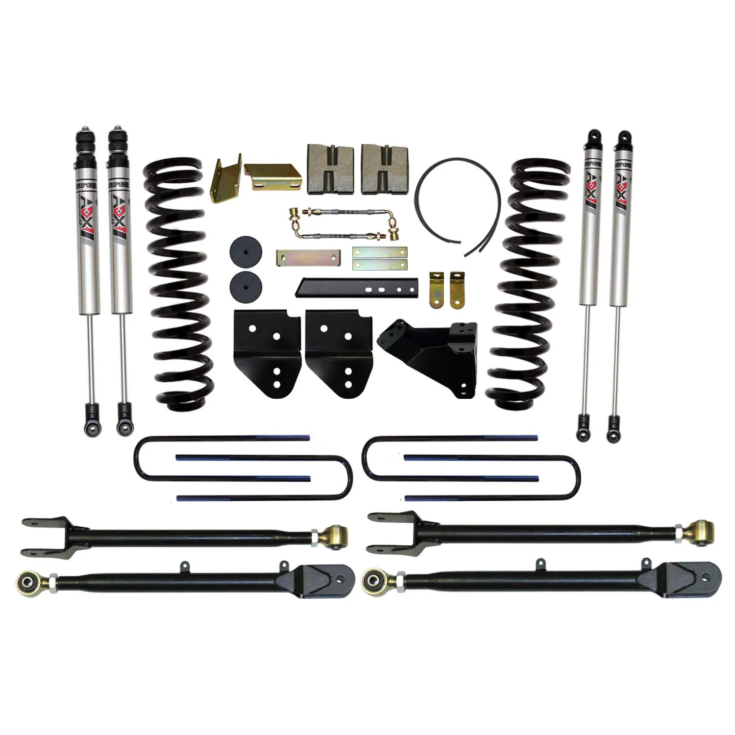 Skyjacker 6 in. Suspension Lift Kit With ADX M2.0 Aluminum Monotube Shocks.