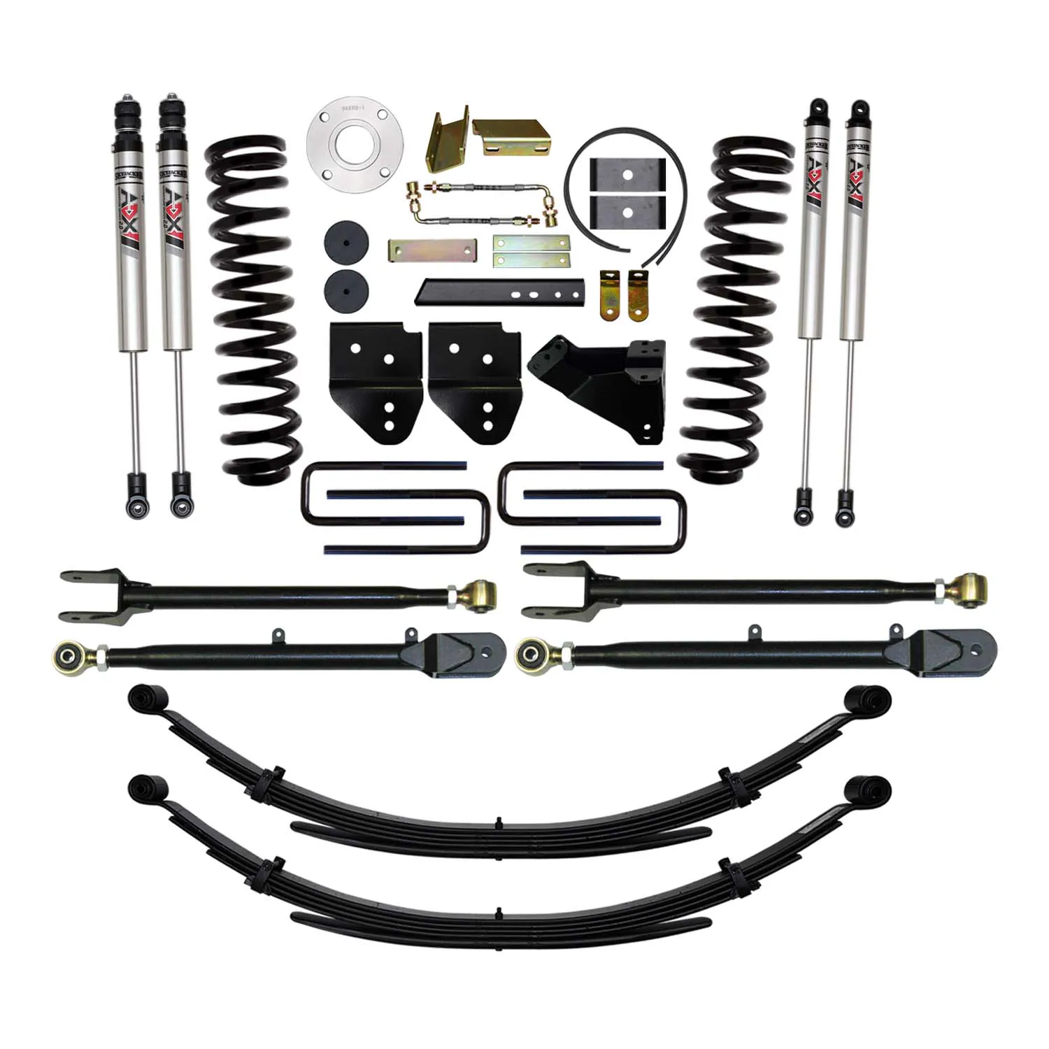 Skyjacker 6 in. Suspension Lift Kit With ADX M2.0 Aluminum Monotube Shocks.