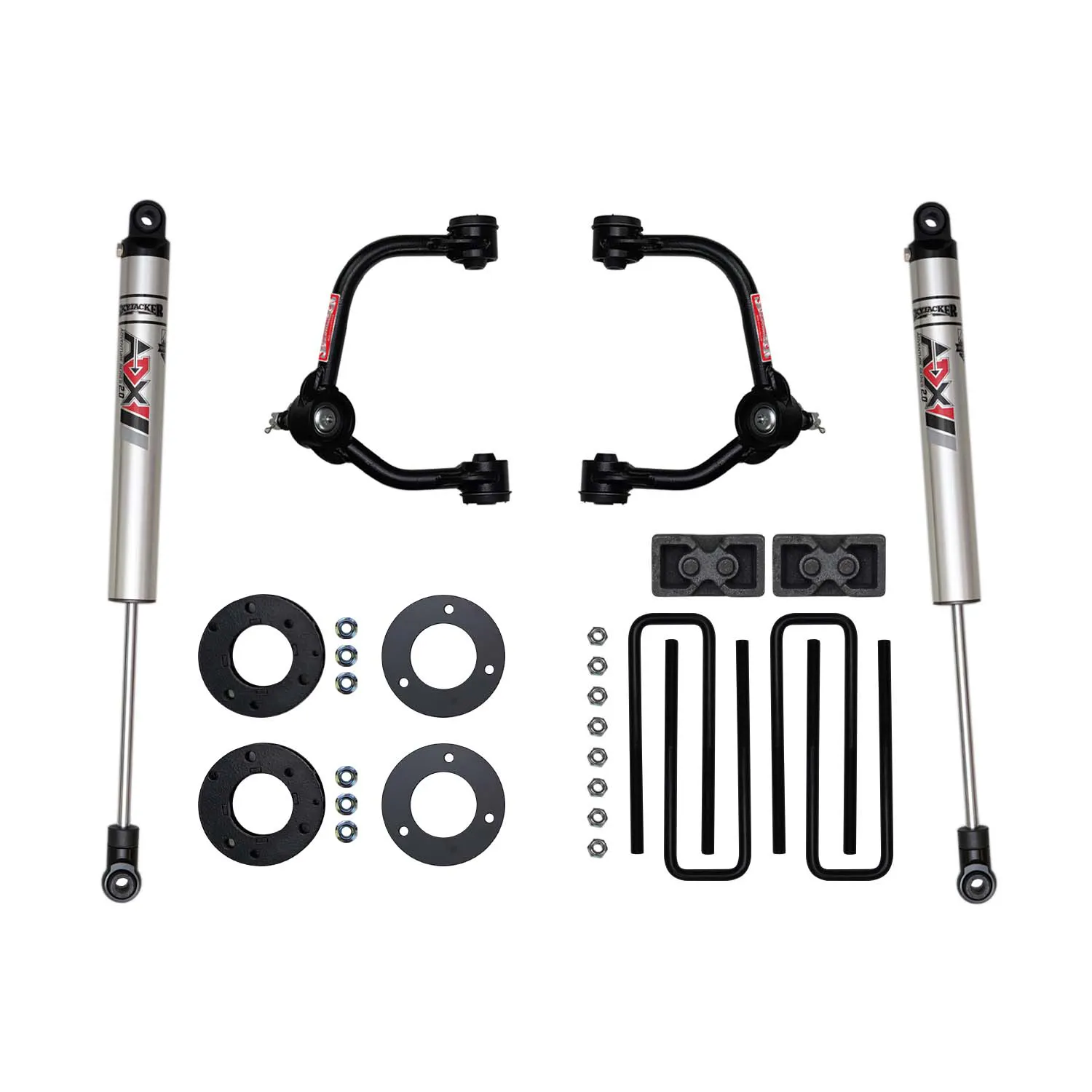 Skyjacker 3 in. Suspension Lift Kit With ADX M2.0 Aluminum Monotube Shocks.