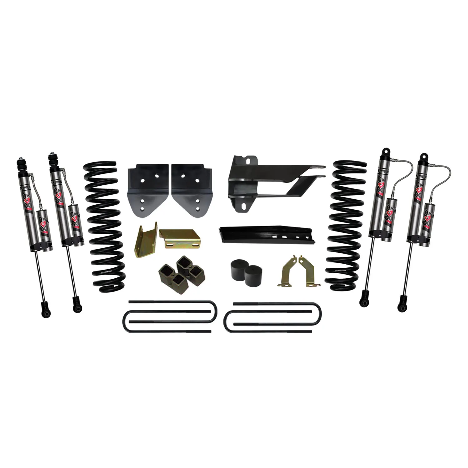Skyjacker 4 in. Suspension Lift Kit With ADX 2.0 Remote Reservoir Monotube Shocks.
