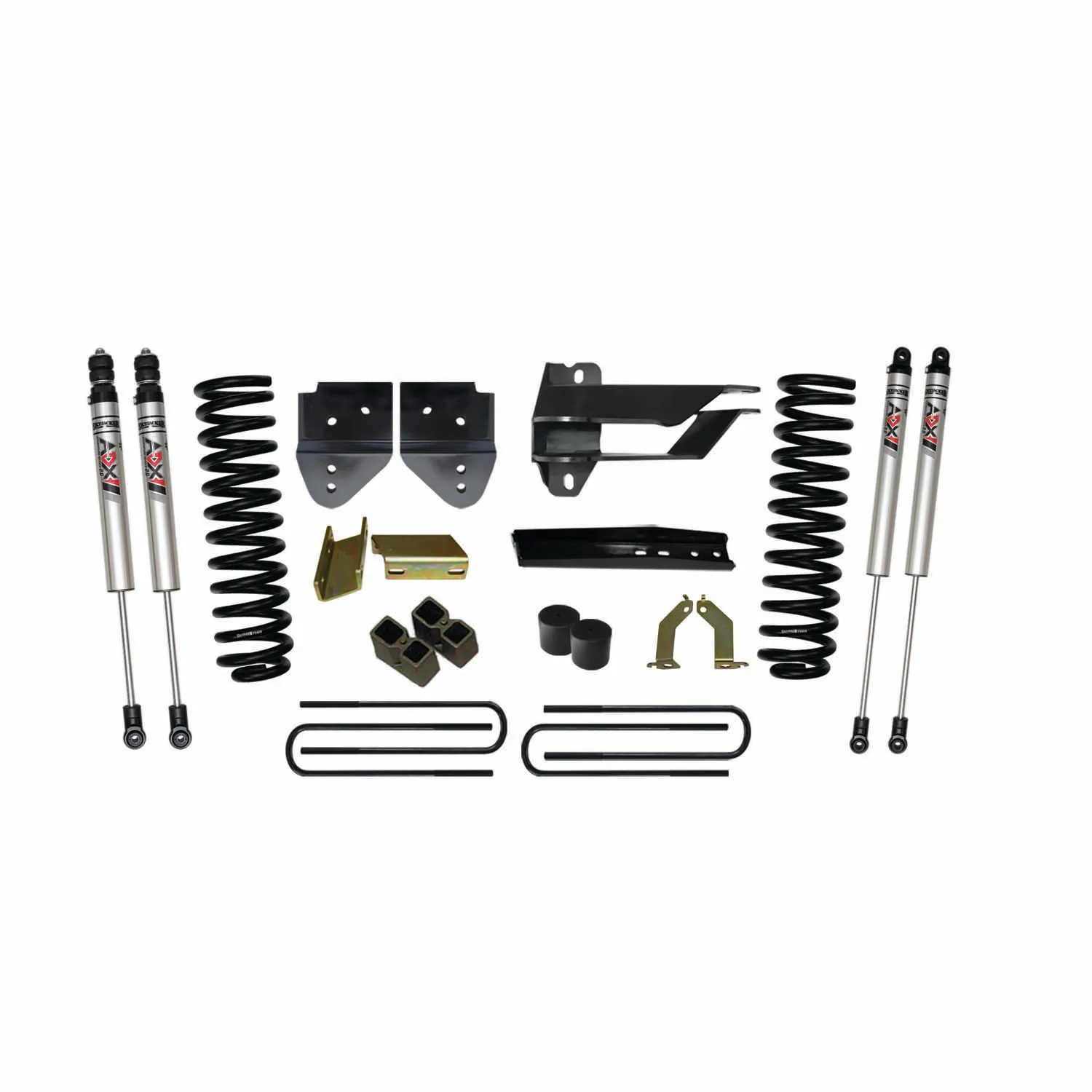 Skyjacker 4 in. Suspension Lift Kit With ADX M2.0 Aluminum Monotube Shocks.