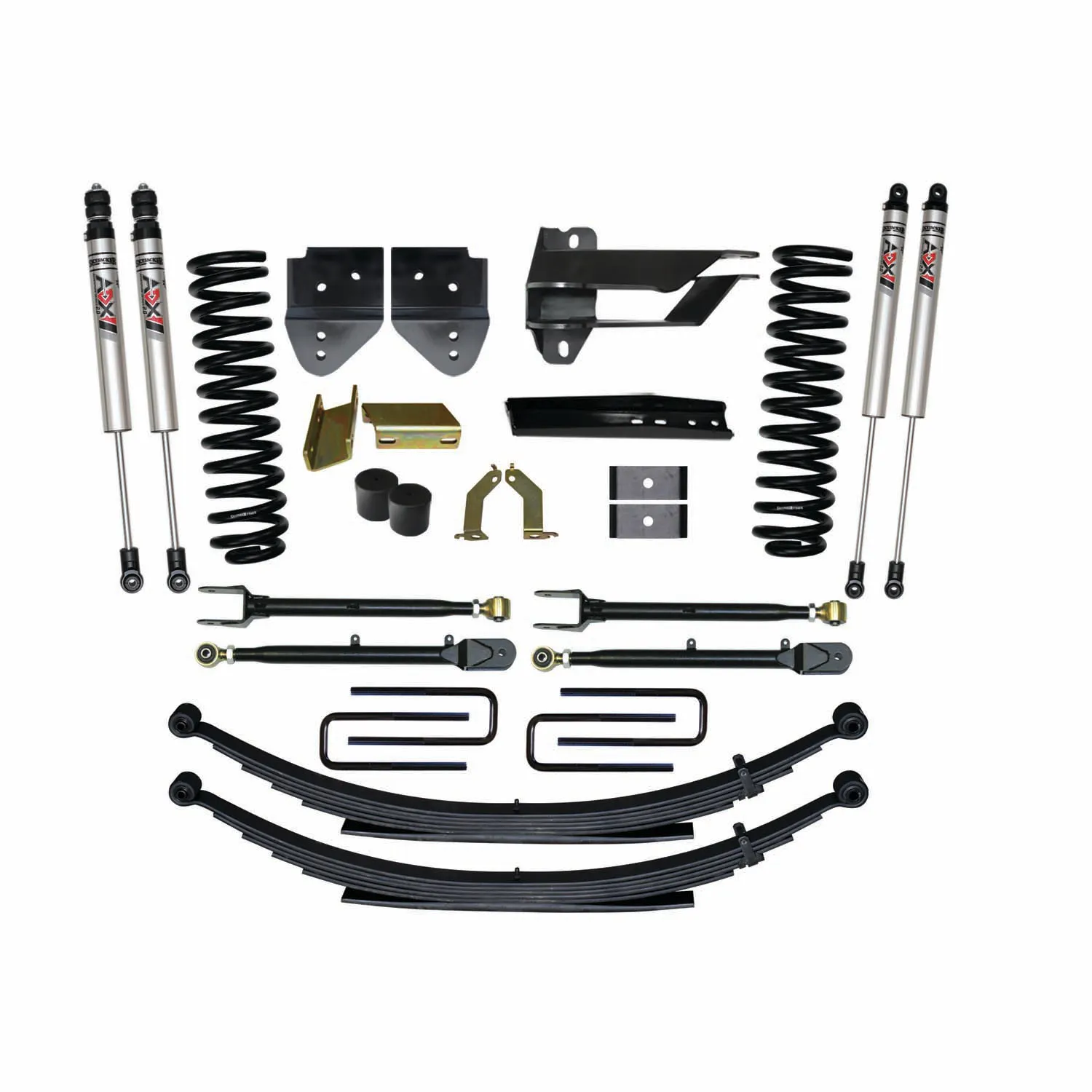 Skyjacker 4 in. Suspension Lift Kit With ADX M2.0 Aluminum Monotube Shocks.