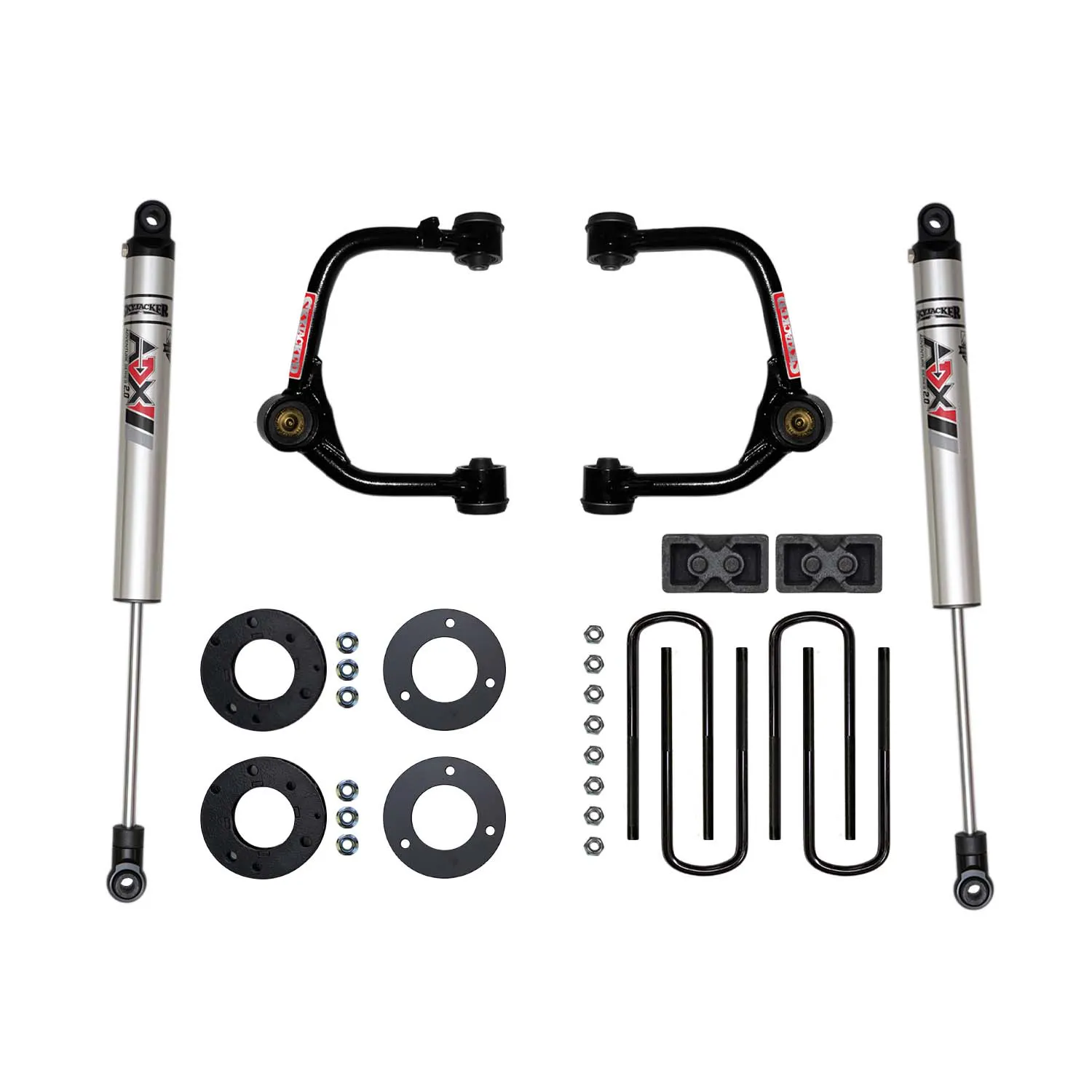 Skyjacker 3 in. Suspension Lift Kit With ADX M2.0 Aluminum Monotube Shocks.