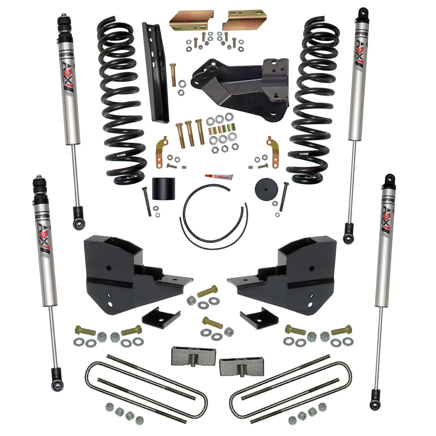Skyjacker 4 in. Suspension Lift Kit With ADX M2.0 Aluminum Monotube Shocks.