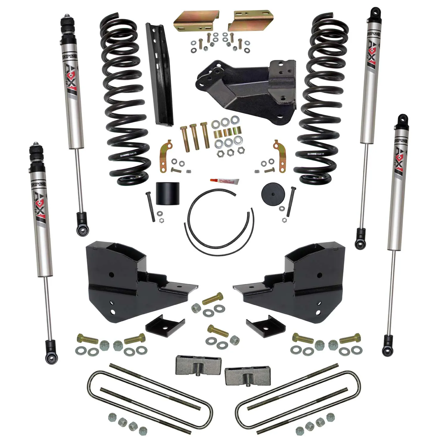 Skyjacker 4 in. Suspension Lift Kit With ADX M2.0 Aluminum Monotube Shocks.