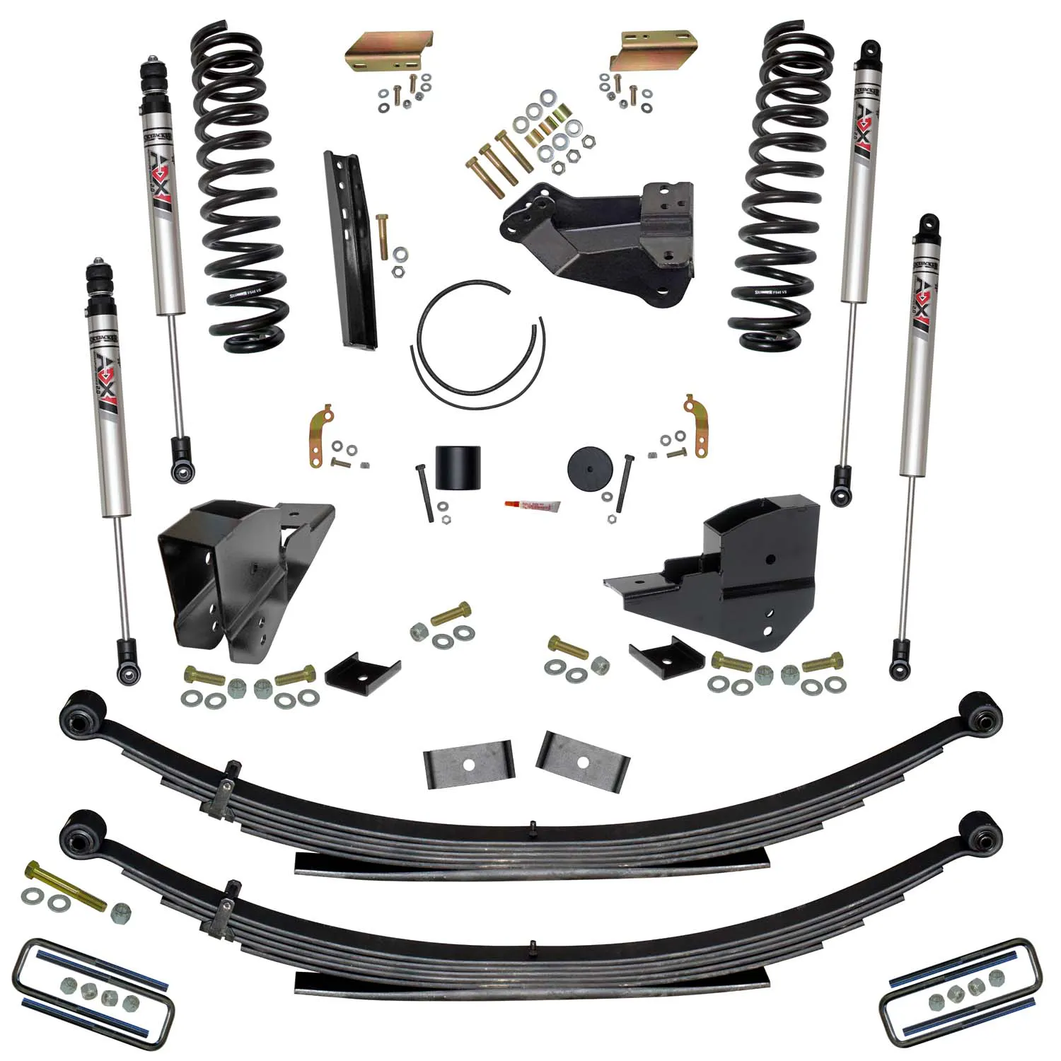 Skyjacker 4 in. Suspension Lift Kit With ADX M2.0 Aluminum Monotube Shocks.