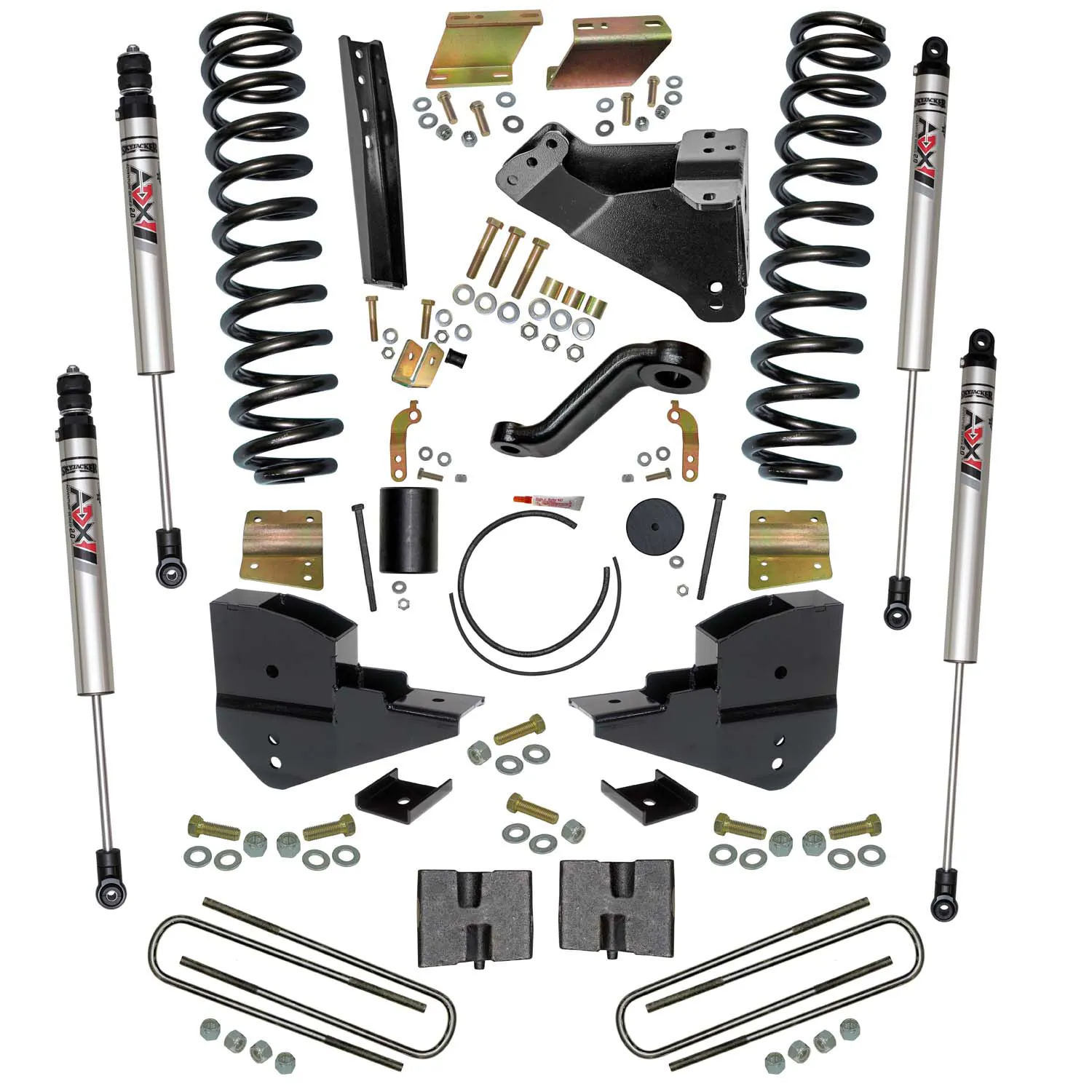 Skyjacker 6 in. Suspension Lift Kit With ADX M2.0 Aluminum Monotube Shocks.
