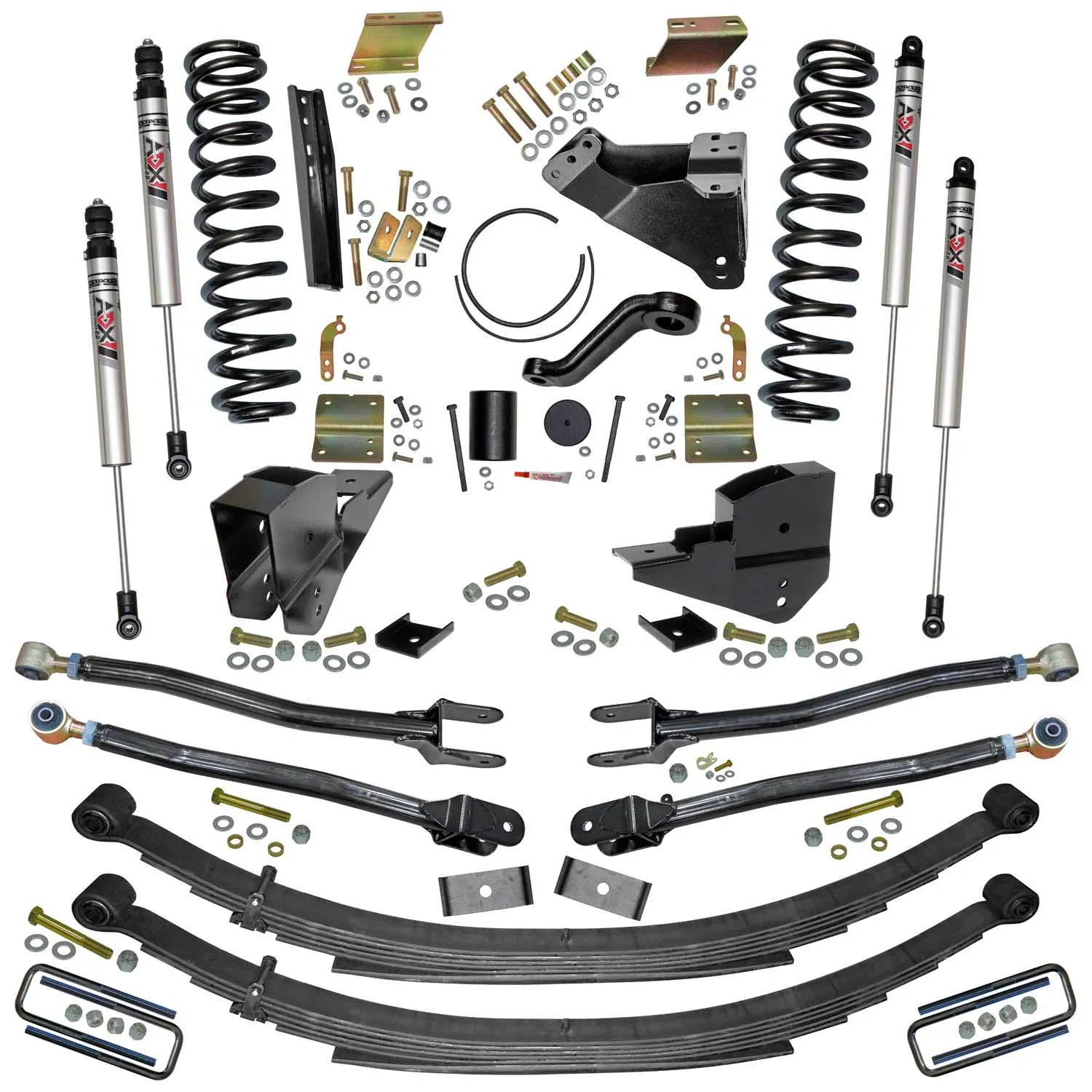 Skyjacker 6 in. Suspension Lift Kit With ADX M2.0 Aluminum Monotube Shocks.