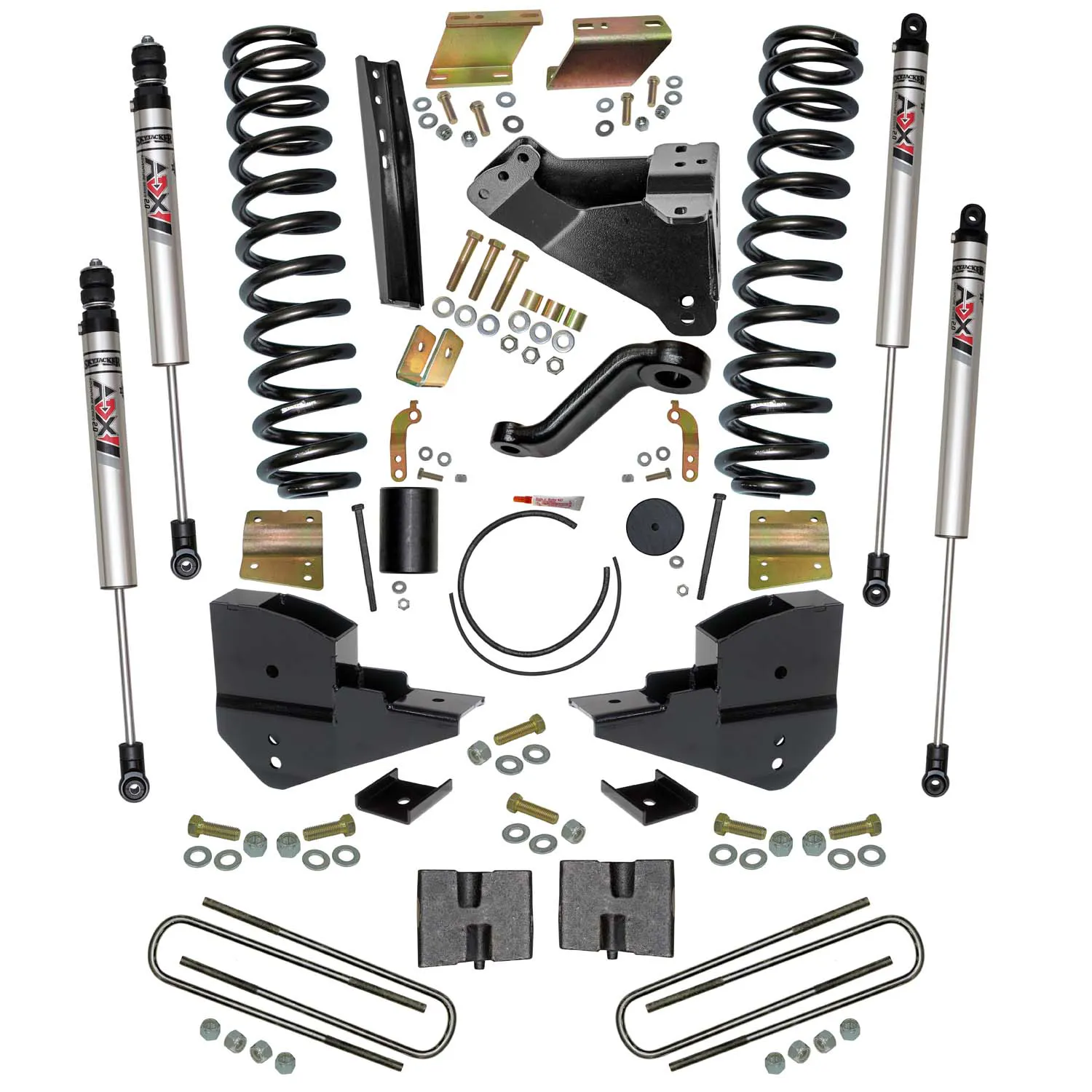 Skyjacker 6 in. Suspension Lift Kit With ADX M2.0 Aluminum Monotube Shocks.