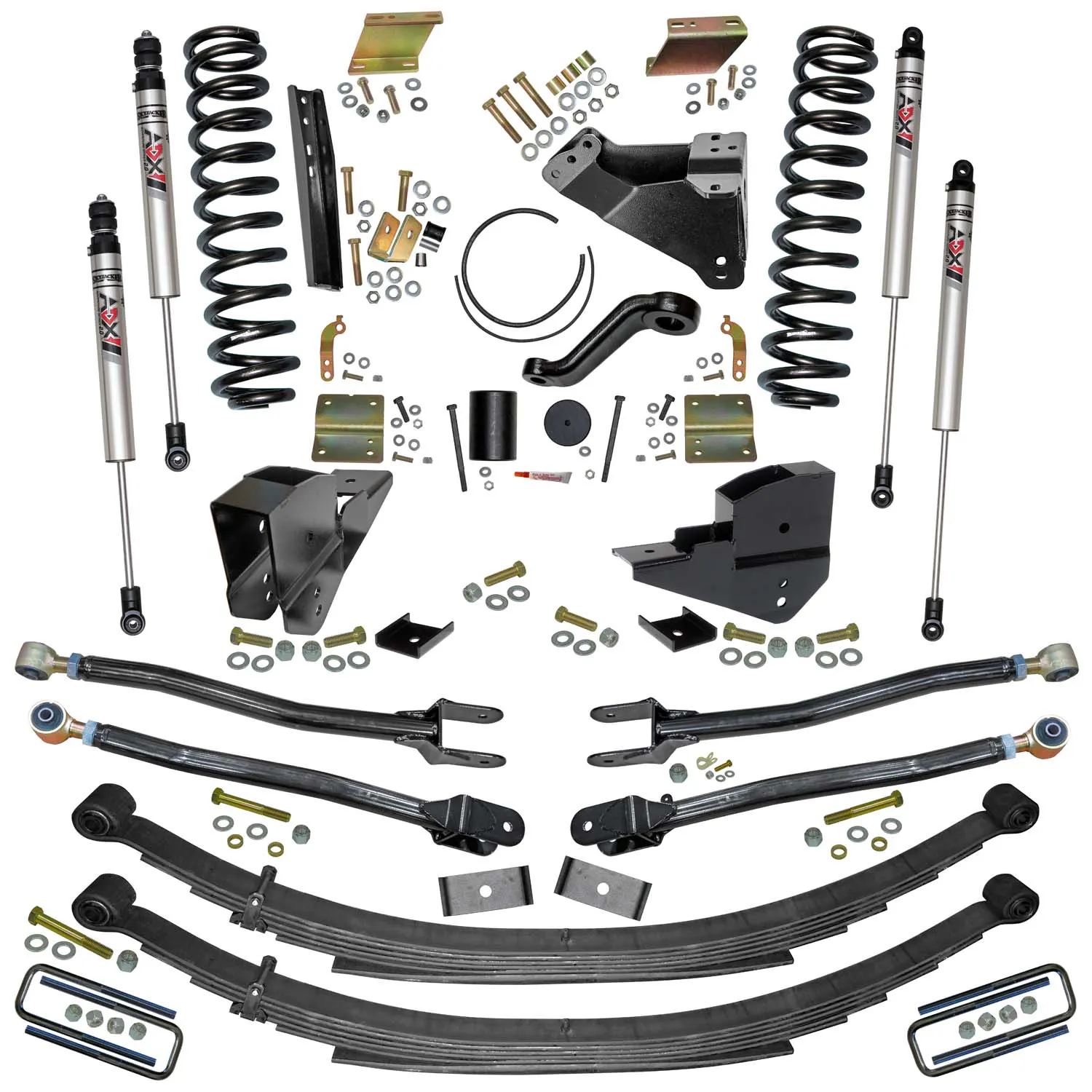 Skyjacker 6 in. Suspension Lift Kit With ADX M2.0 Aluminum Monotube Shocks.