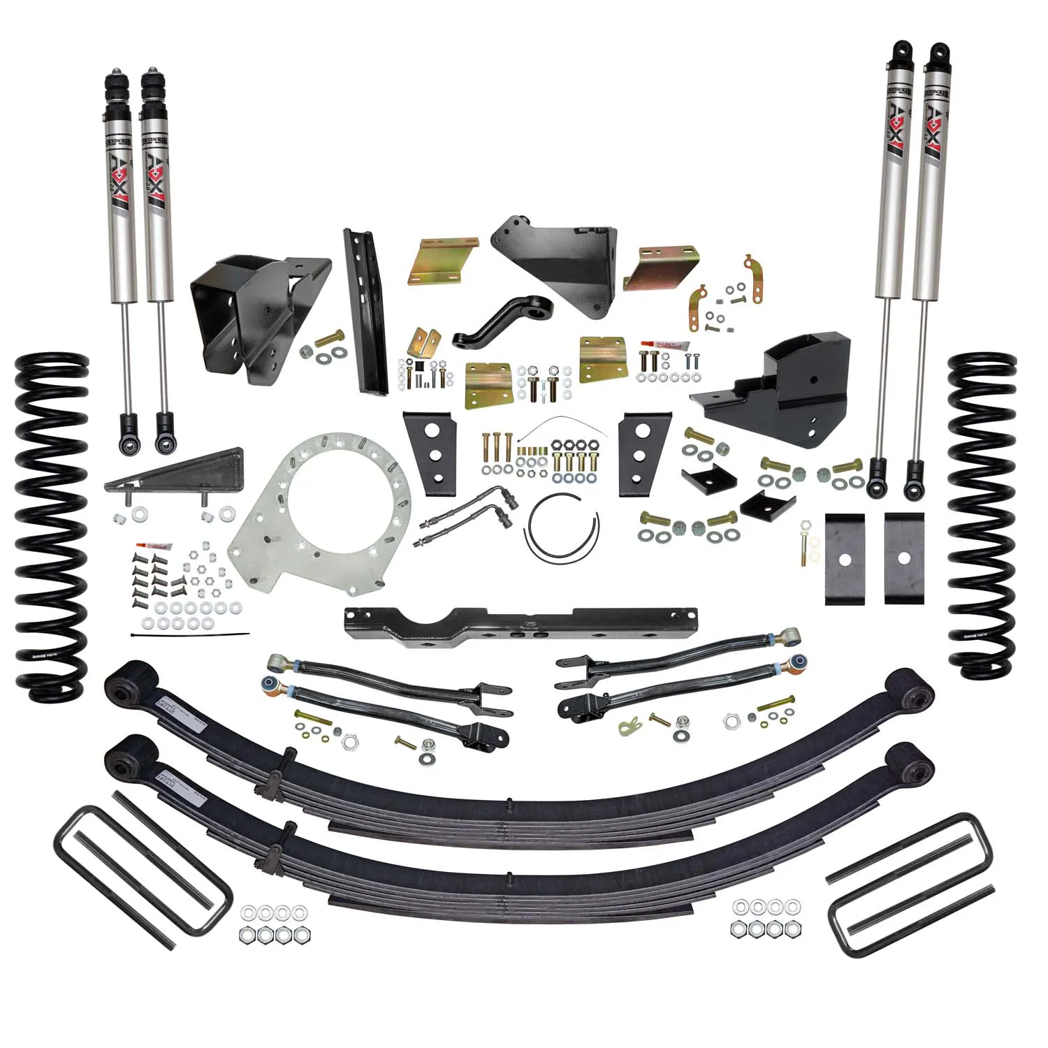 Skyjacker 8.5 In. Suspension Lift Kit With 4-Link Conversion And ADX M2.0 Monotube Shocks