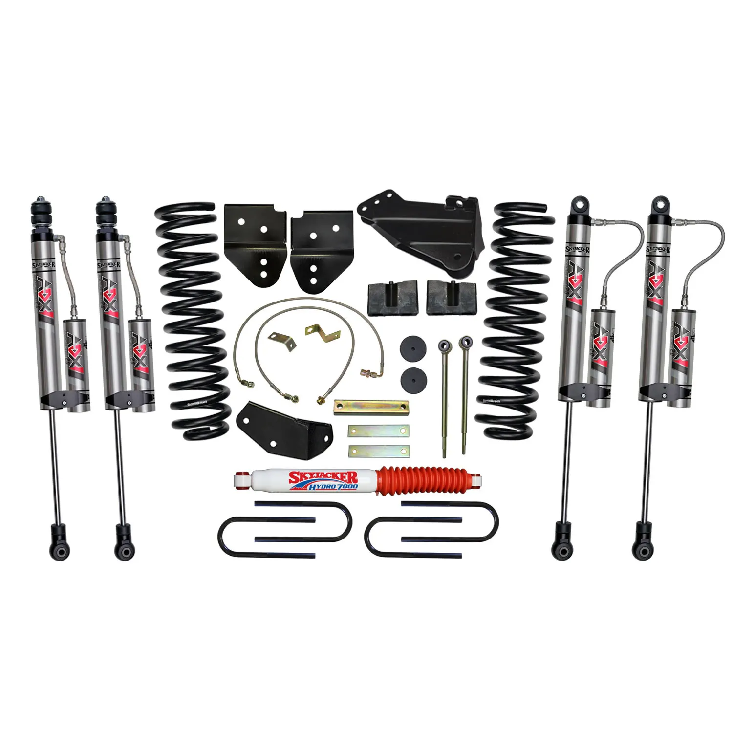 Skyjacker 4 in. Suspension Lift Kit With ADX 2.0 Remote Reservoir Monotube Shocks.