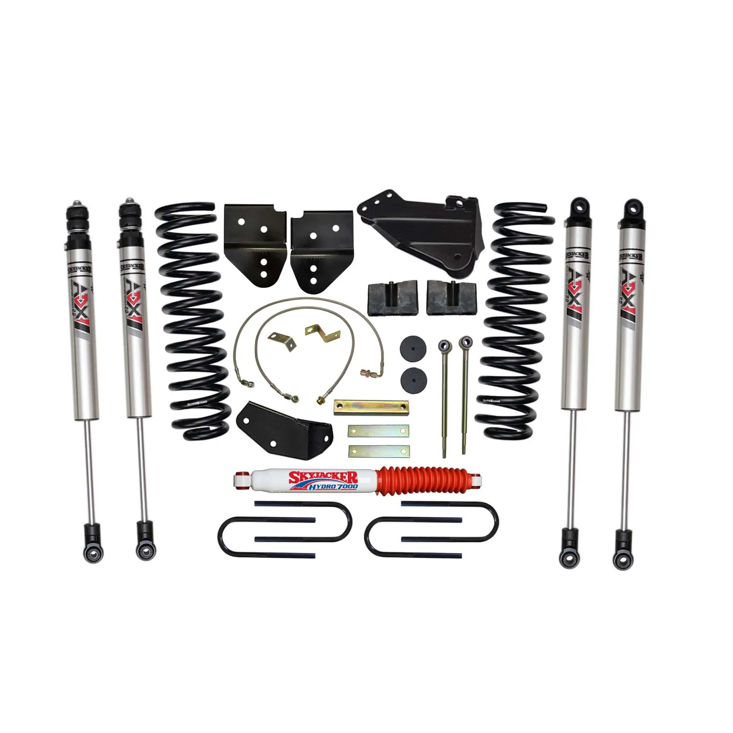 Skyjacker 4 in. Suspension Lift Kit With ADX M2.0 Aluminum Monotube Shocks.