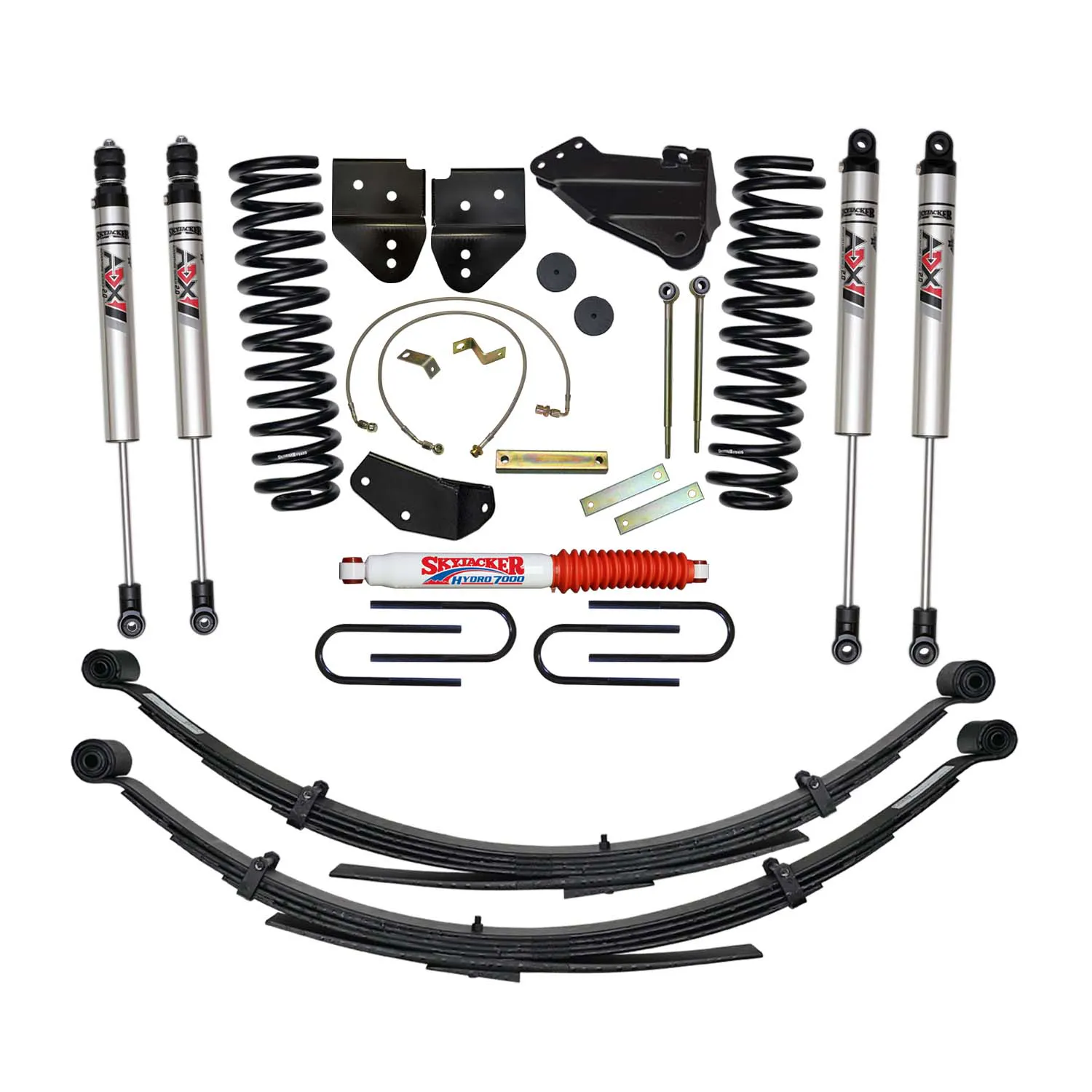 Skyjacker 4 in. Suspension Lift Kit With ADX M2.0 Aluminum Monotube Shocks.