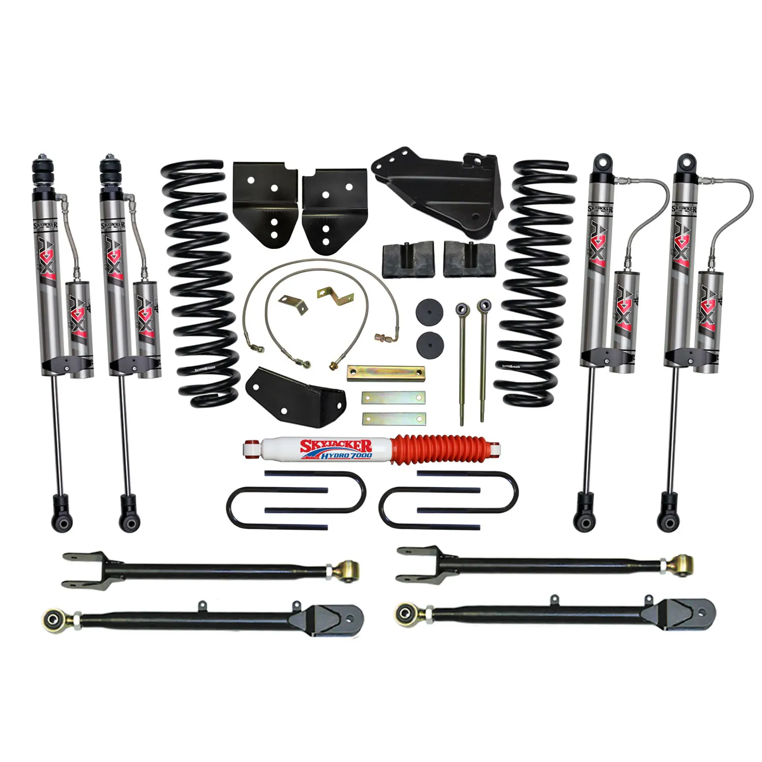 Skyjacker 4 in. Suspension Lift Kit With ADX 2.0 Remote Reservoir Monotube Shocks.