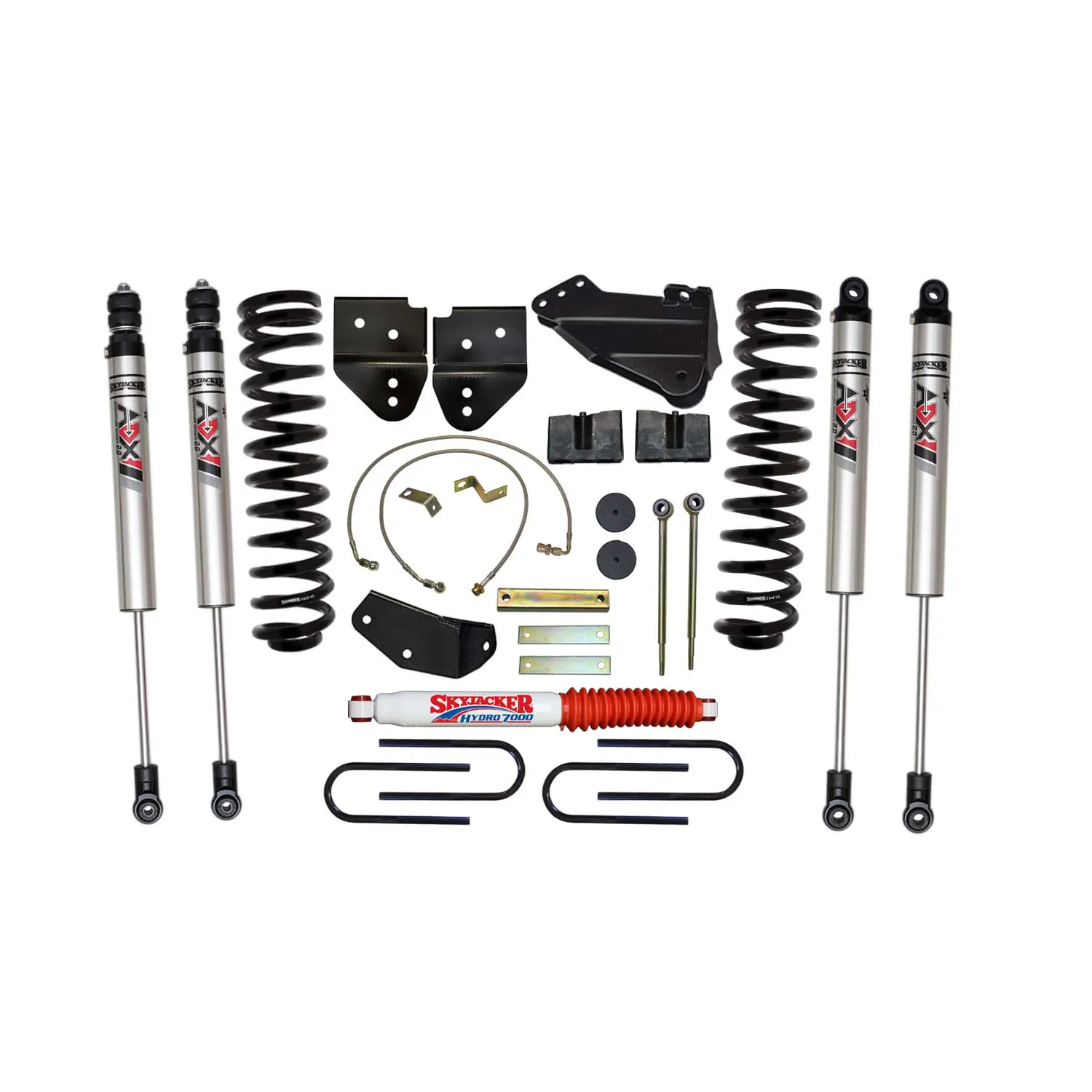 Skyjacker 4 in. Suspension Lift Kit With ADX M2.0 Aluminum Monotube Shocks.