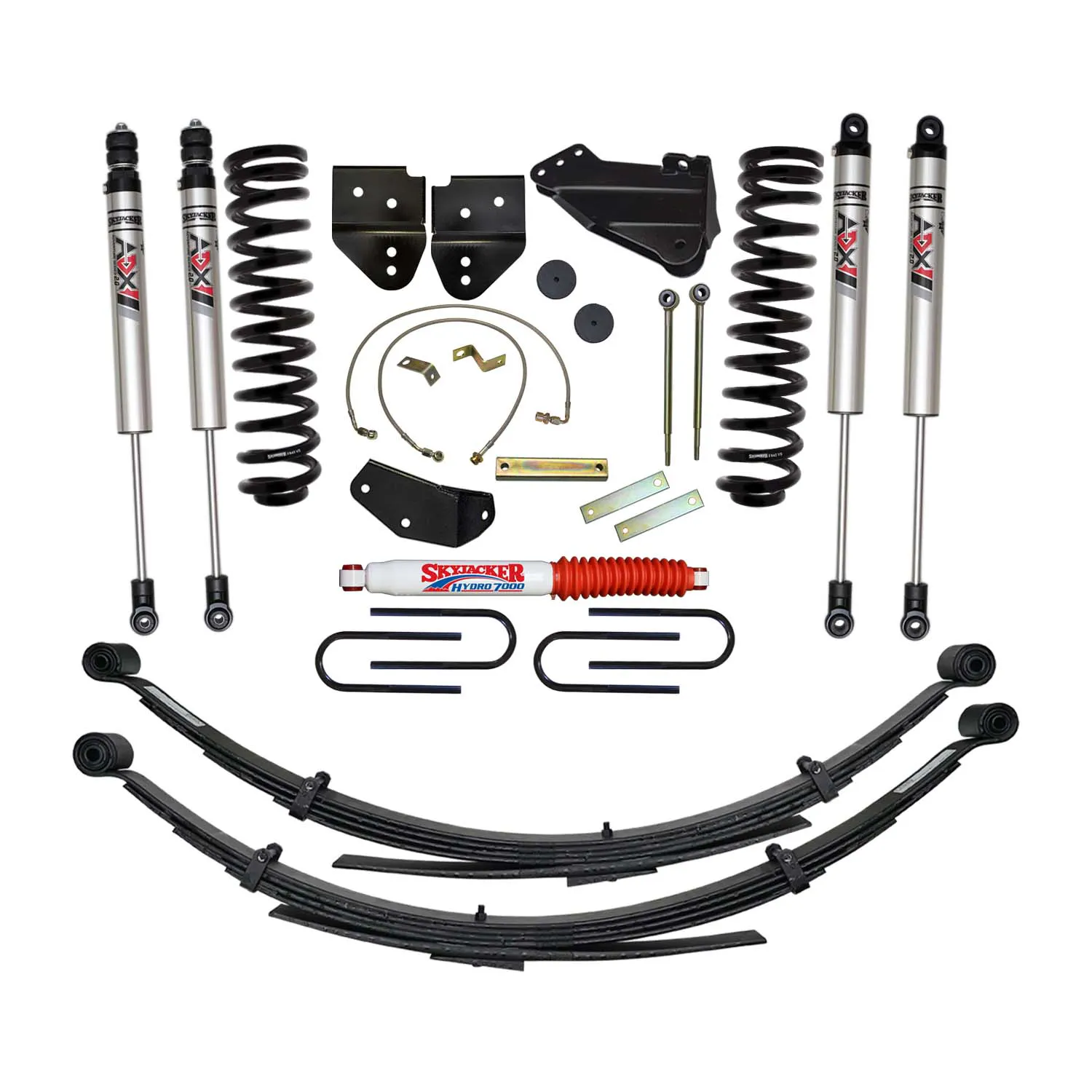 Skyjacker 4 in. Suspension Lift Kit With ADX M2.0 Aluminum Monotube Shocks.