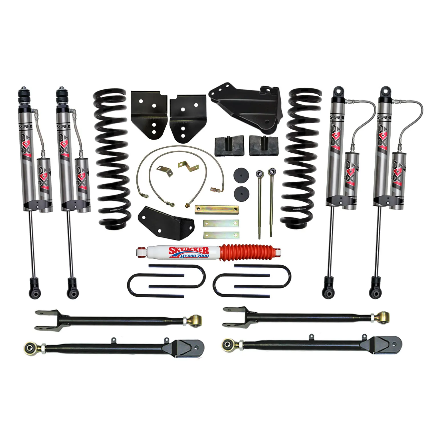 Skyjacker 4 in. Suspension Lift Kit With ADX 2.0 Remote Reservoir Monotube Shocks.
