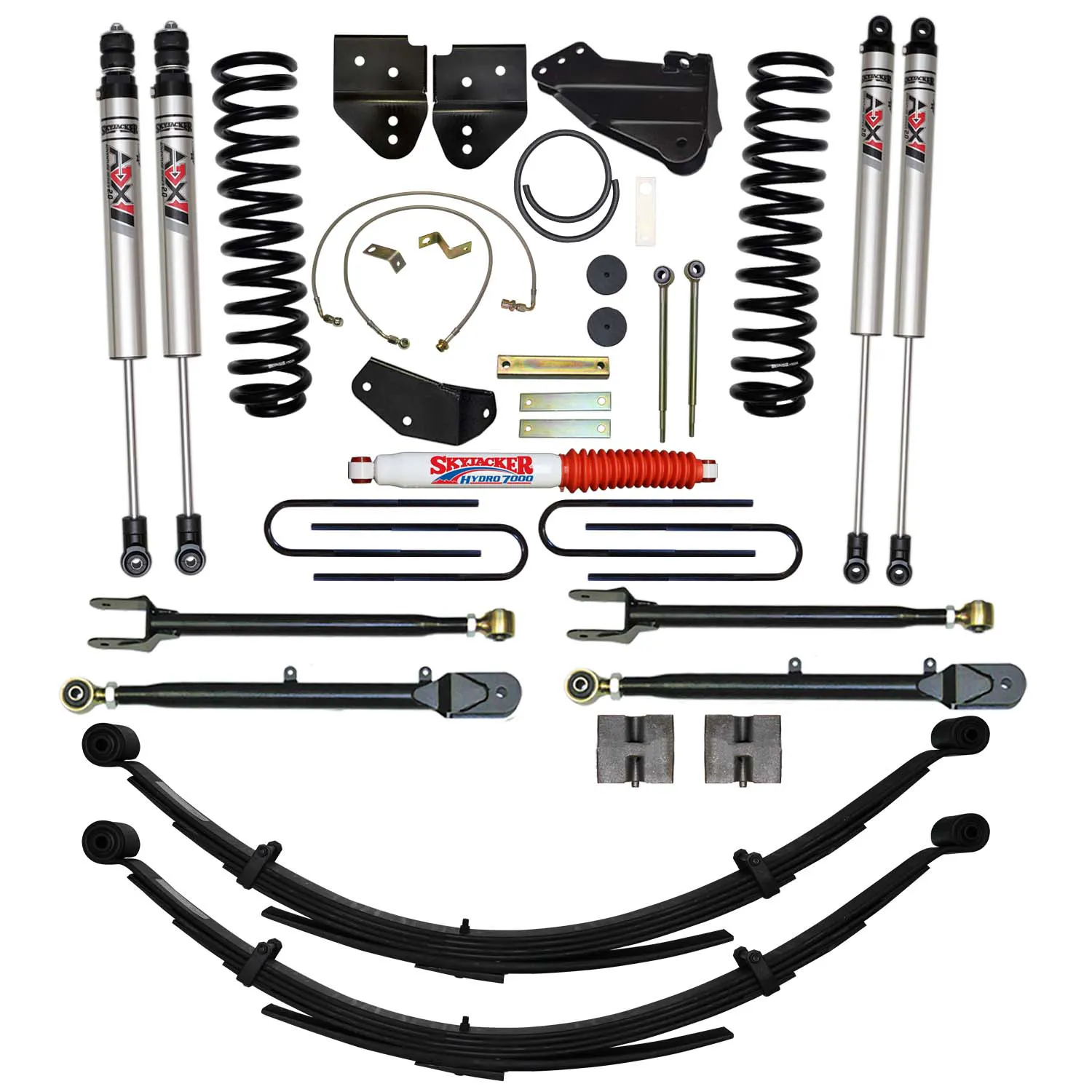 Skyjacker 6 in. Suspension Lift Kit With ADX M2.0 Aluminum Monotube Shocks.
