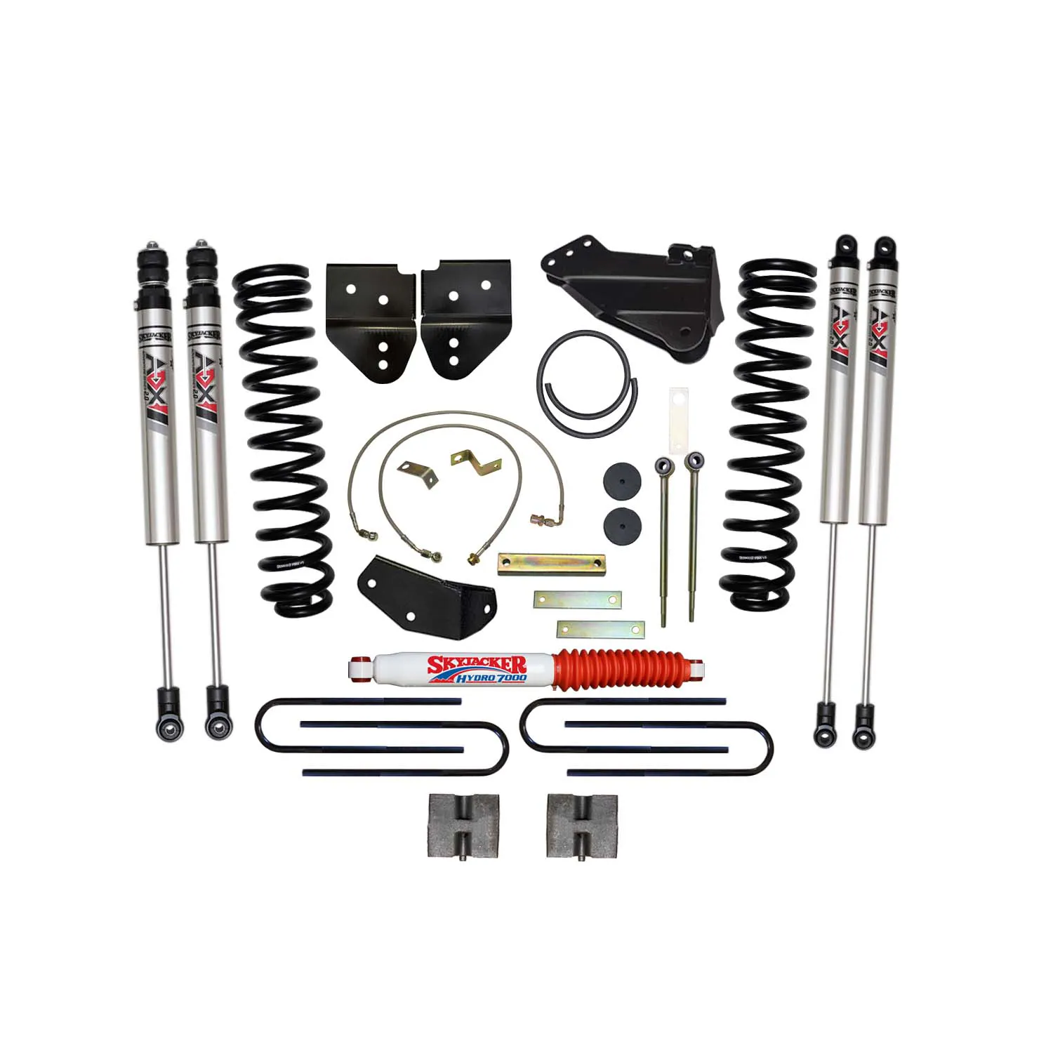 Skyjacker 6 in. Suspension Lift Kit With ADX M2.0 Aluminum Monotube Shocks.
