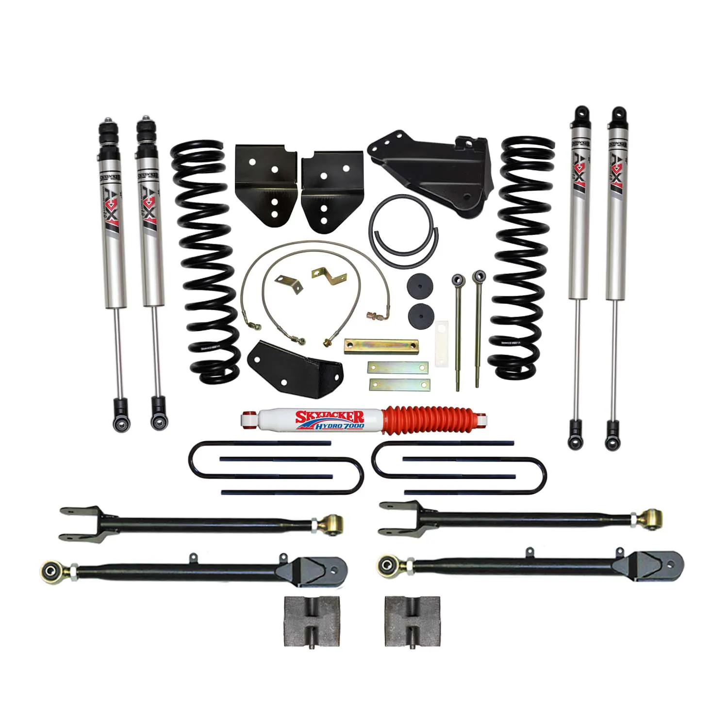 Skyjacker 6 in. Suspension Lift Kit With ADX M2.0 Aluminum Monotube Shocks.