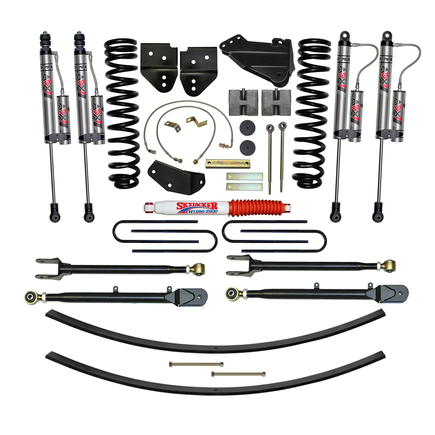 Skyjacker 8.5 in. Suspension Lift Kit With ADX 2.0 Remote Reservoir Monotube Shocks.
