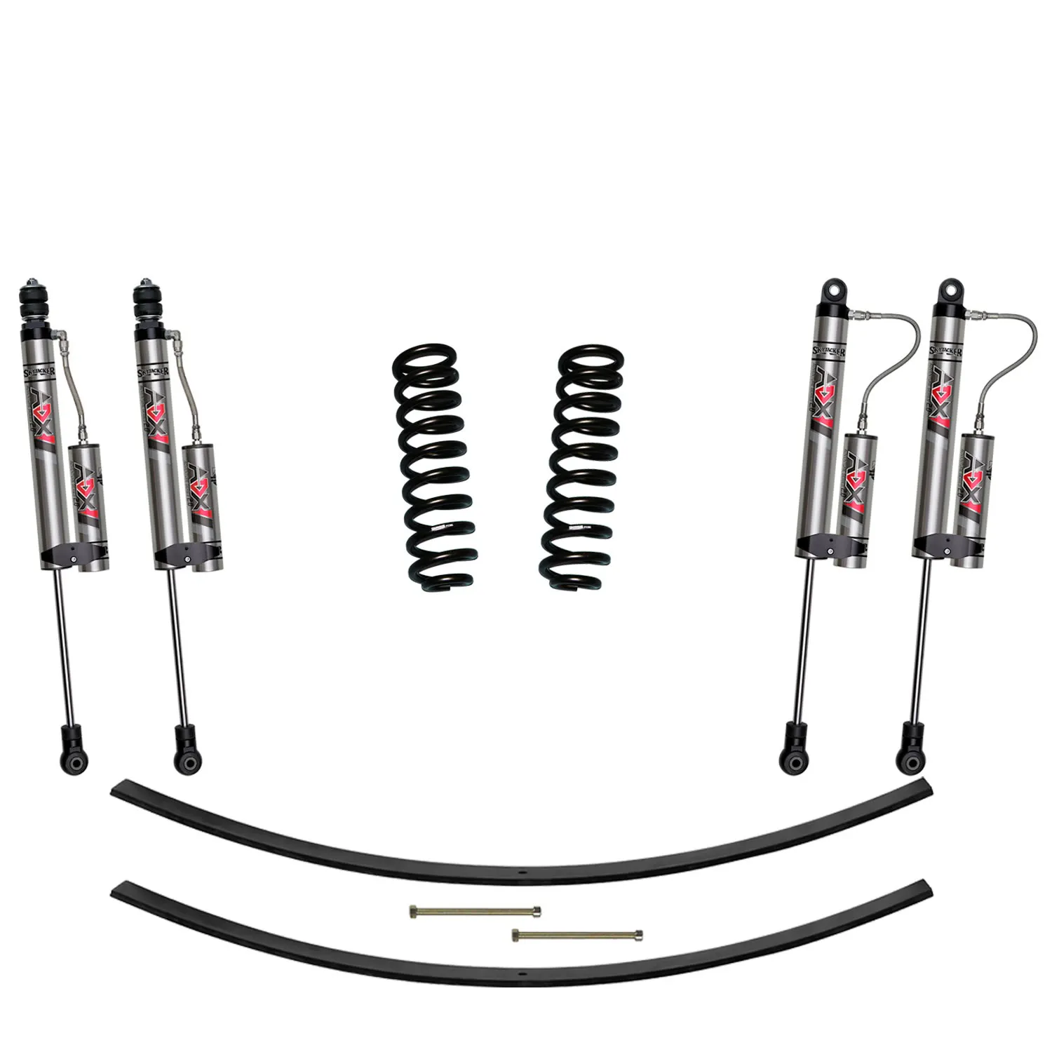 Skyjacker 2 in. Suspension Lift Kit With ADX 2.0 Remote Reservoir Monotube Shocks.