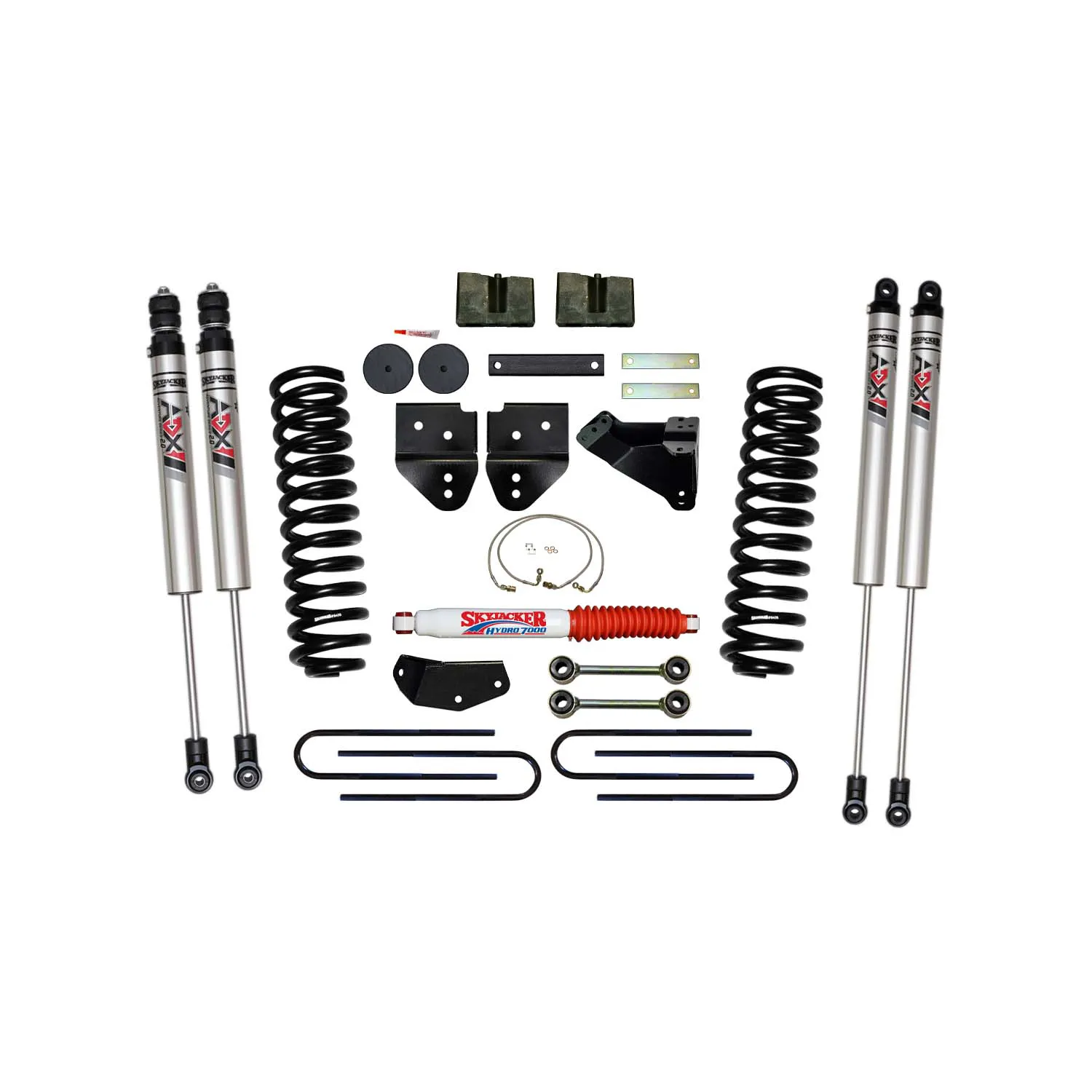 Skyjacker 4 in. Suspension Lift Kit With ADX M2.0 Aluminum Monotube Shocks.