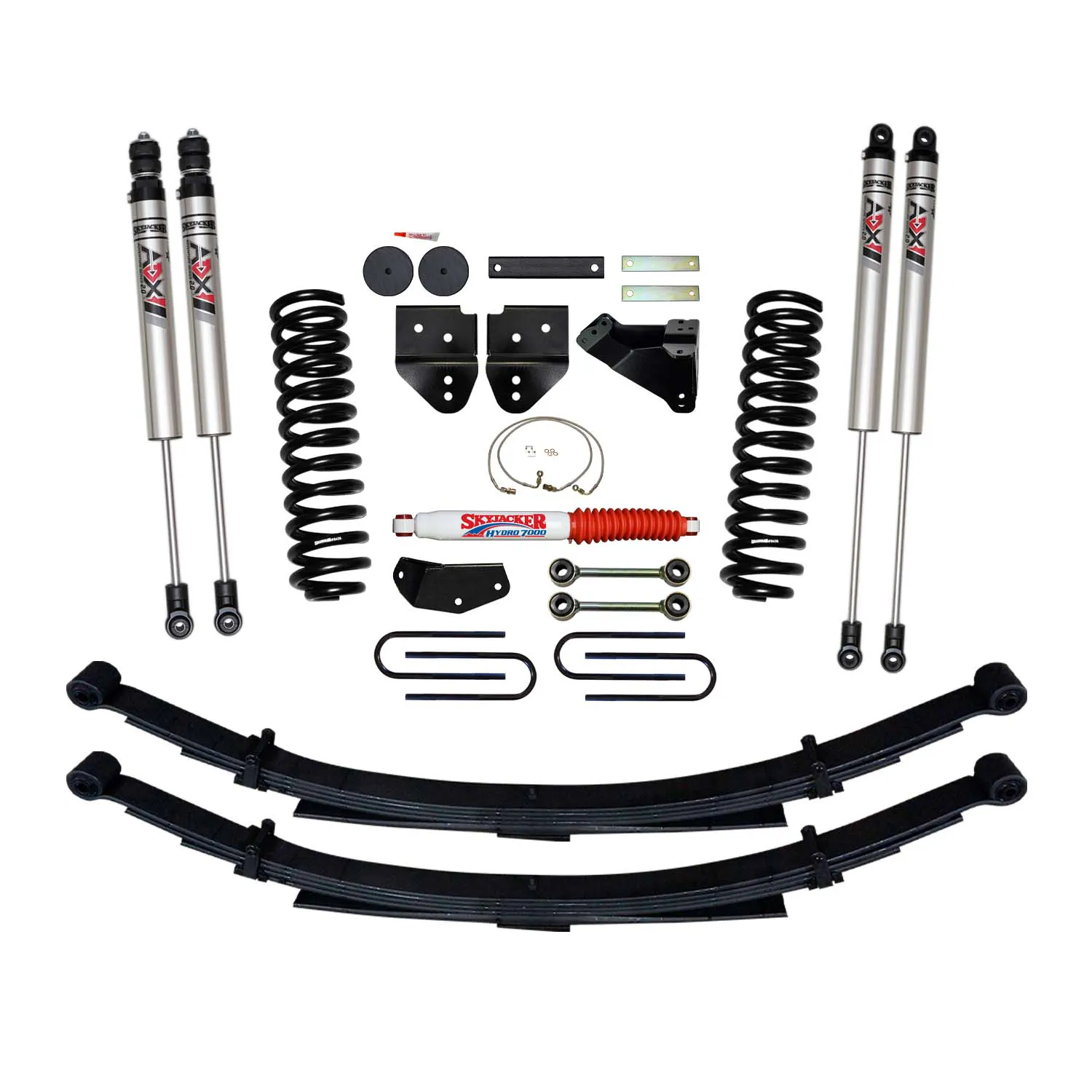 Skyjacker 4 in. Suspension Lift Kit With ADX M2.0 Aluminum Monotube Shocks.