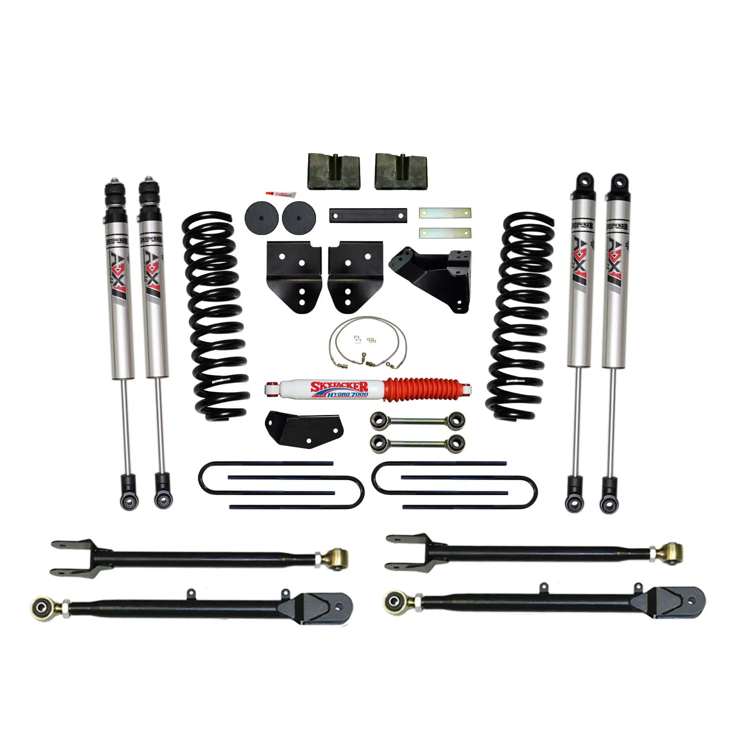 Skyjacker 4 in. Suspension Lift Kit With ADX M2.0 Aluminum Monotube Shocks.