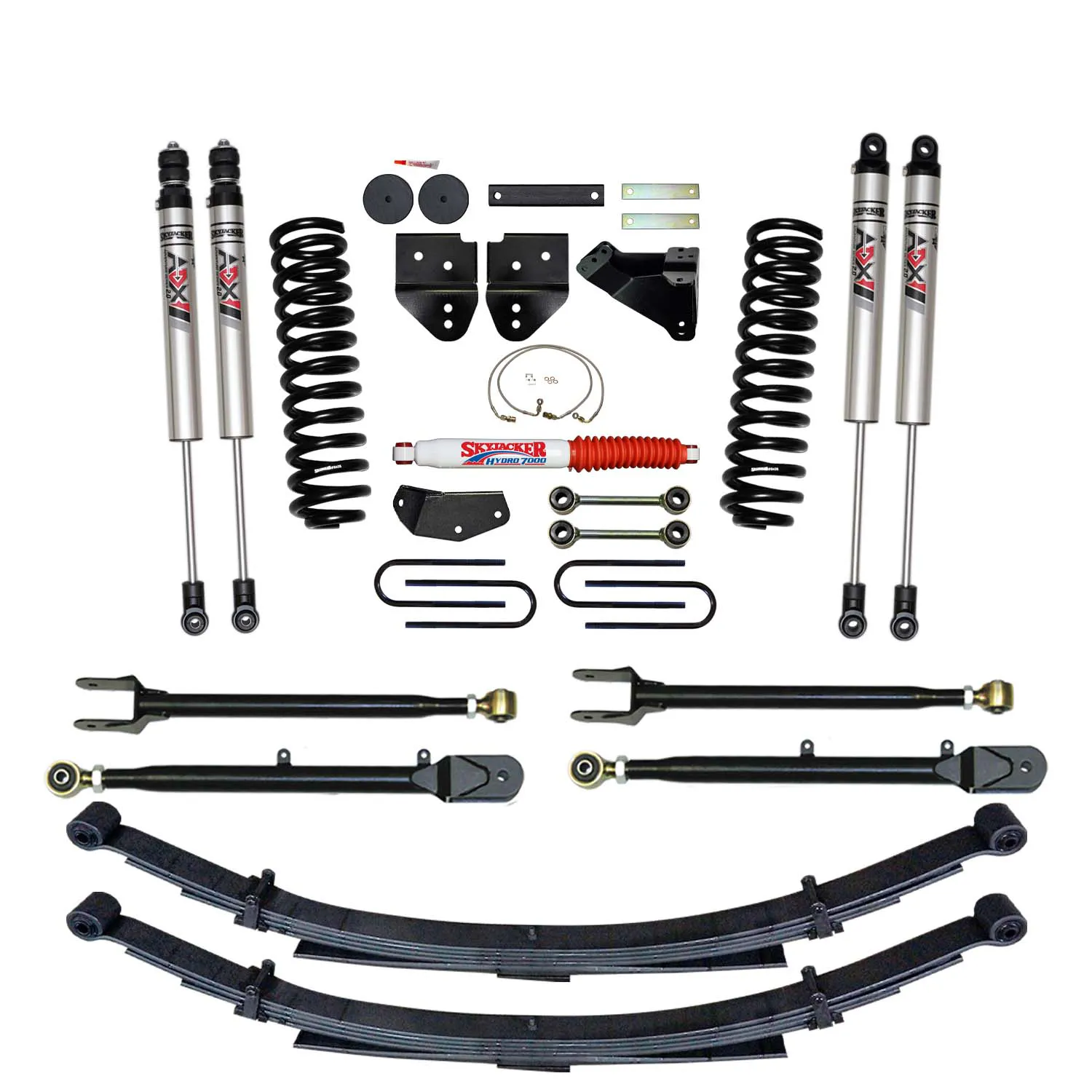 Skyjacker 4 in. Suspension Lift Kit With ADX M2.0 Aluminum Monotube Shocks.