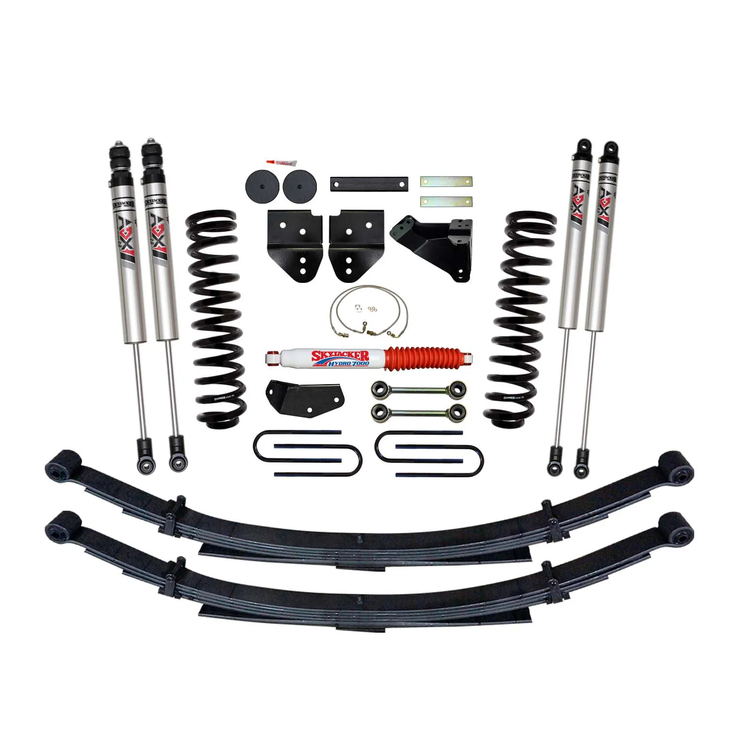 Skyjacker 4 in. Suspension Lift Kit With ADX M2.0 Aluminum Monotube Shocks.