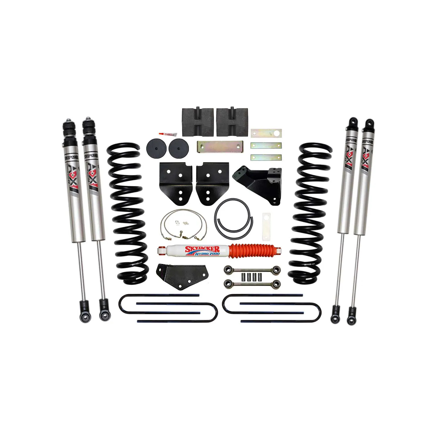 Skyjacker 6 in. Suspension Lift Kit With ADX M2.0 Aluminum Monotube Shocks.